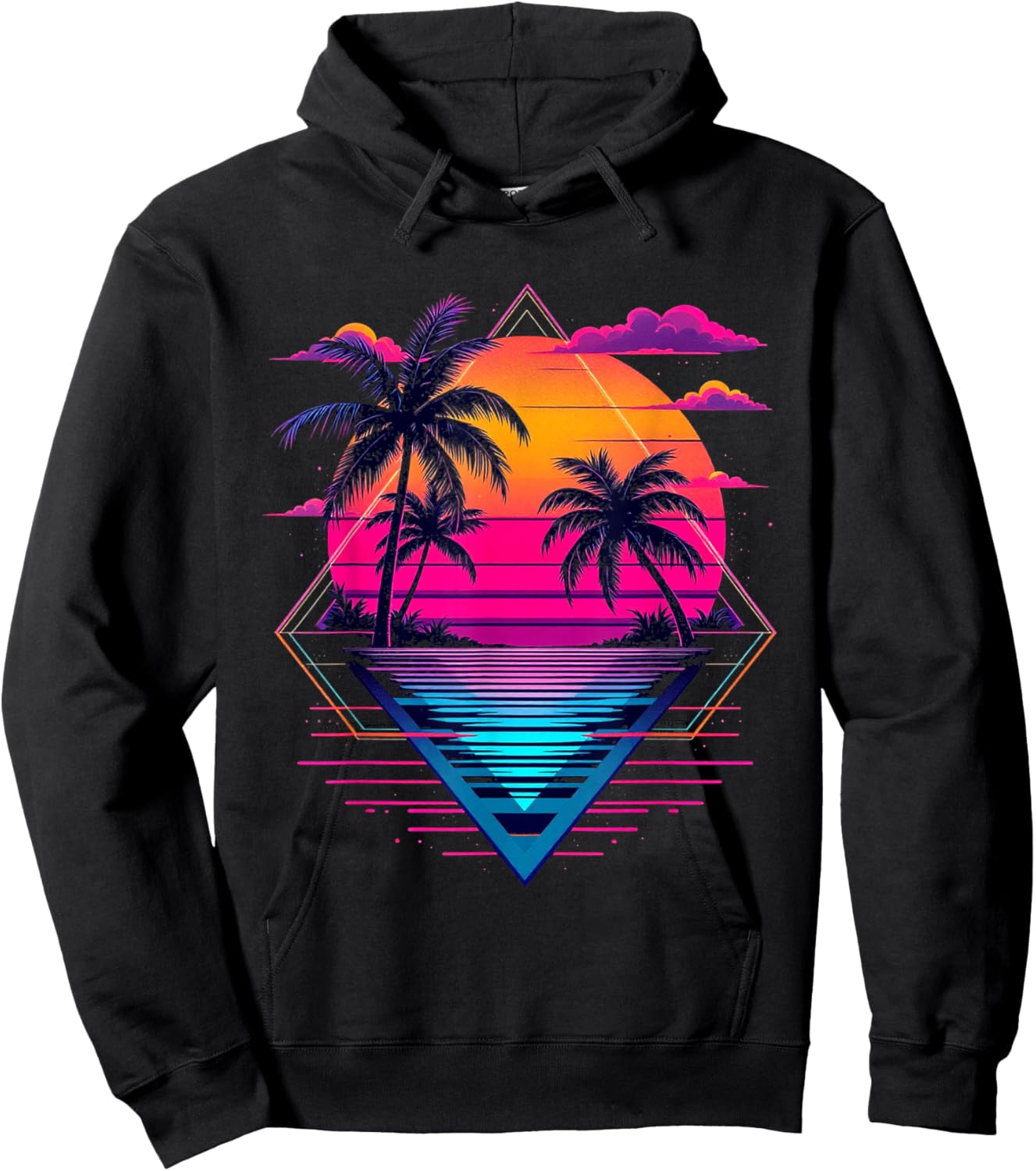 Vibrant Retro Hoodie - Hoodie | Black