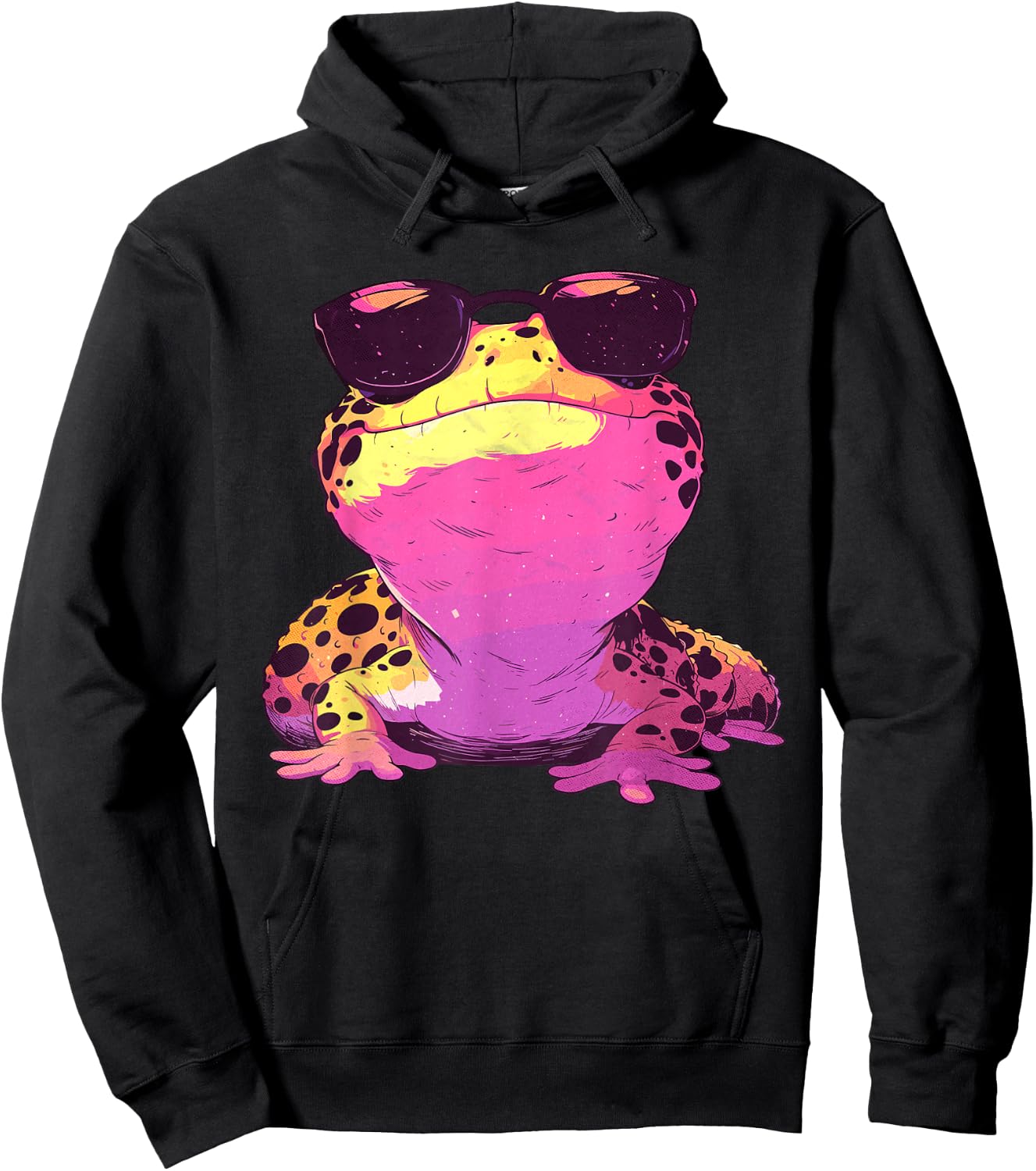 Fun Kawaii Lizard With Sunglasses Pastel Goth Leopard Gecko Hoodie - Hoodie | Black