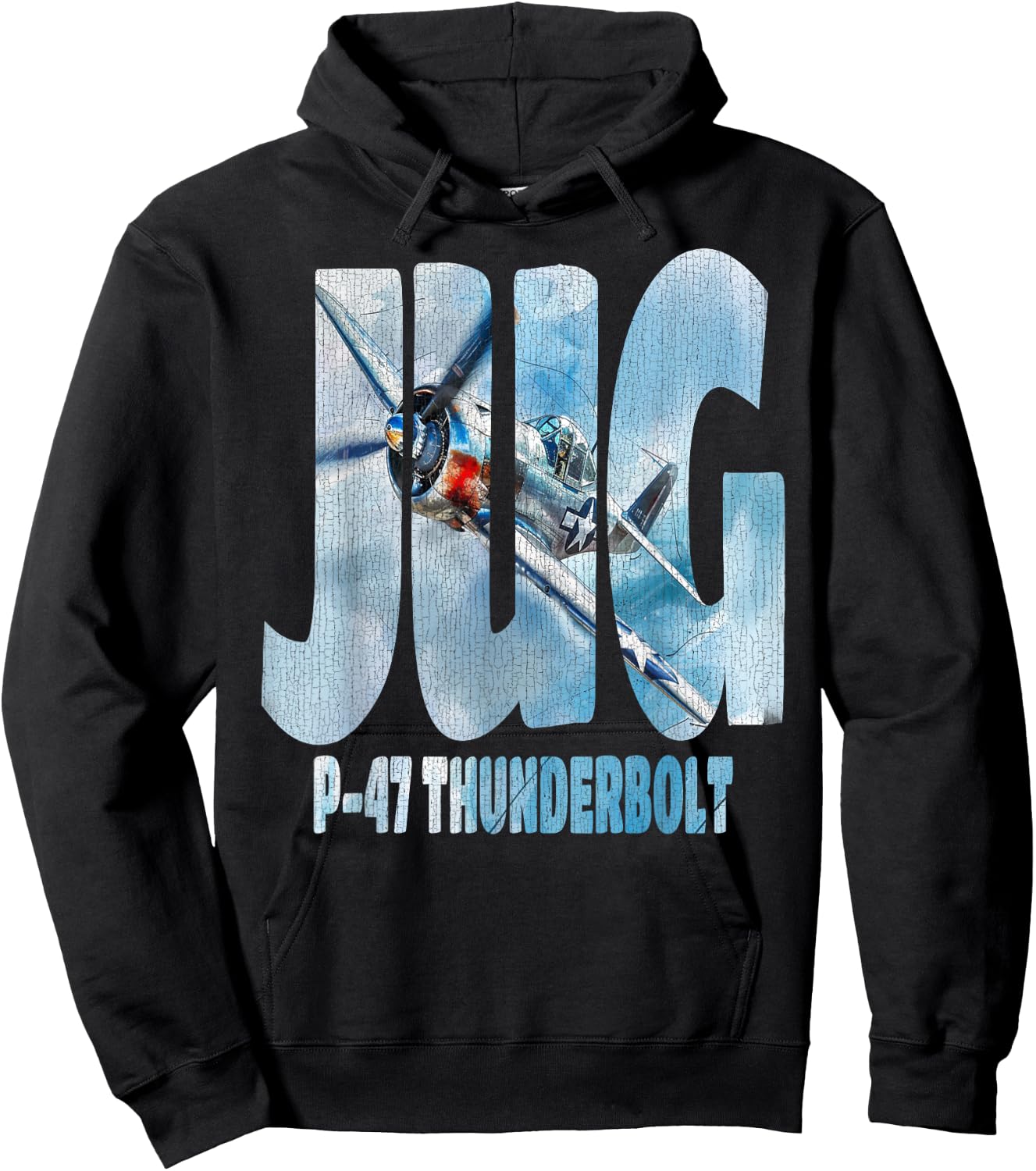P:-47 Thunderbolt WW2 American Warbird Aviation Hobbyist Hoodie - Hoodie | Black