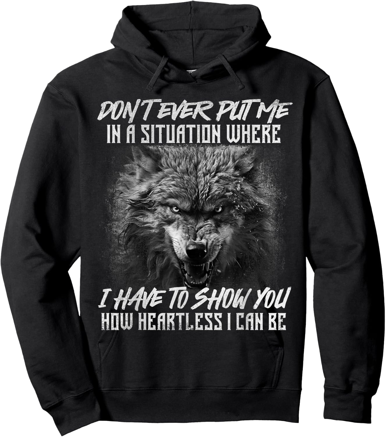 How Heartless I Can Be - Wolf Lover Wildlife Animal Hoodie - Hoodie | Black