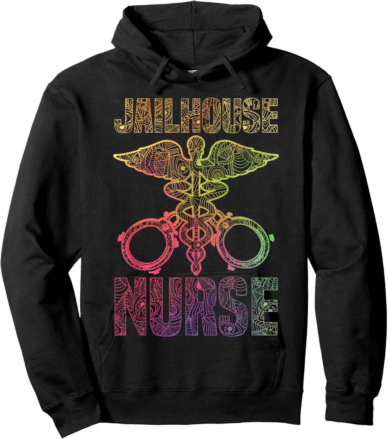 Correctional Nurse Jailhouse Nurse Graphic Hoodie - Hoodie | Black