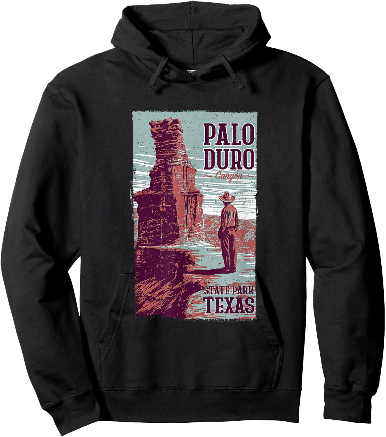 Vintage Palo Duro Canyon State Park Texas Hiking Souvenir Hoodie - Hoodie | Black