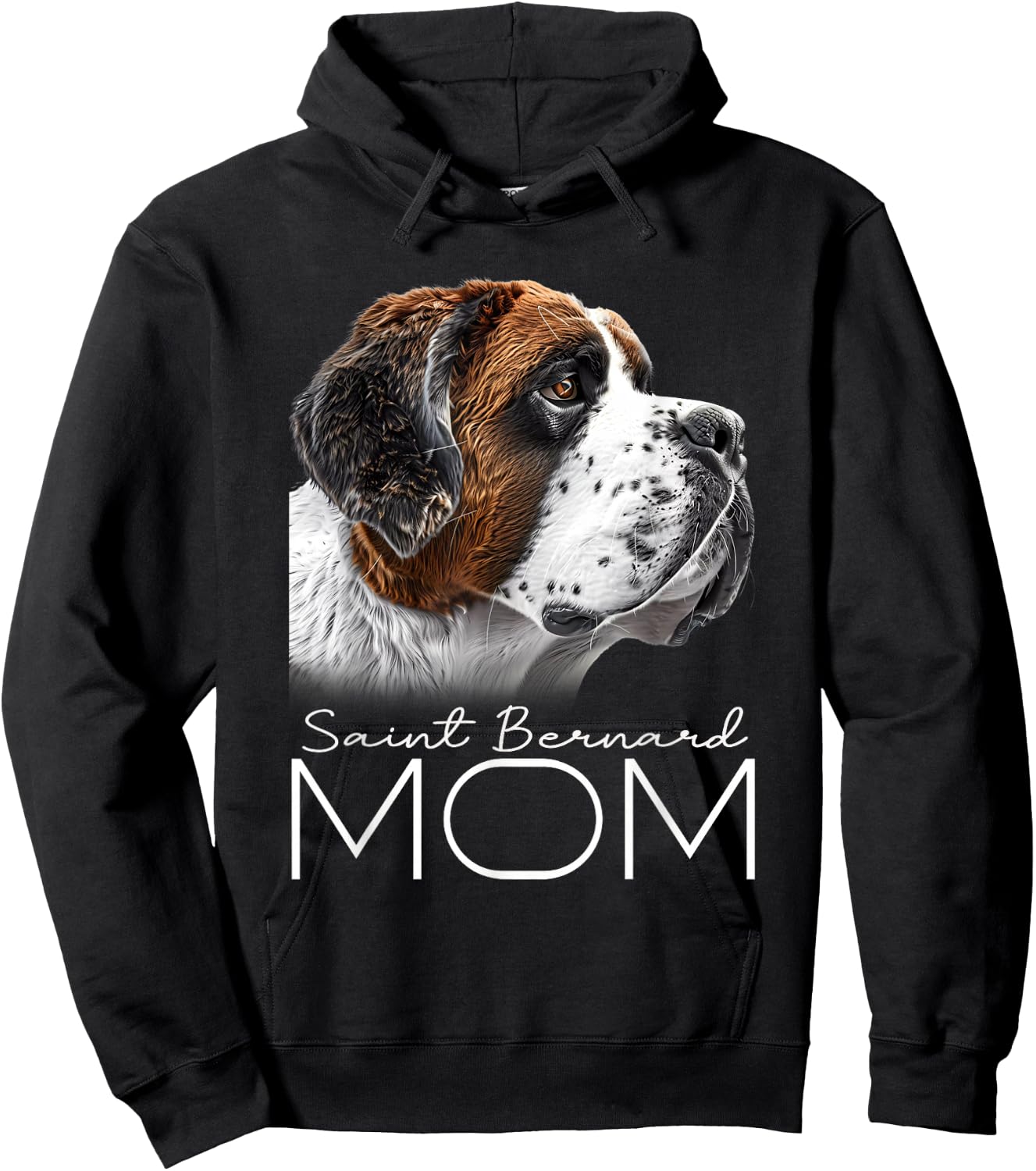 Saint Bernard Mom Hoodie - Hoodie | Black