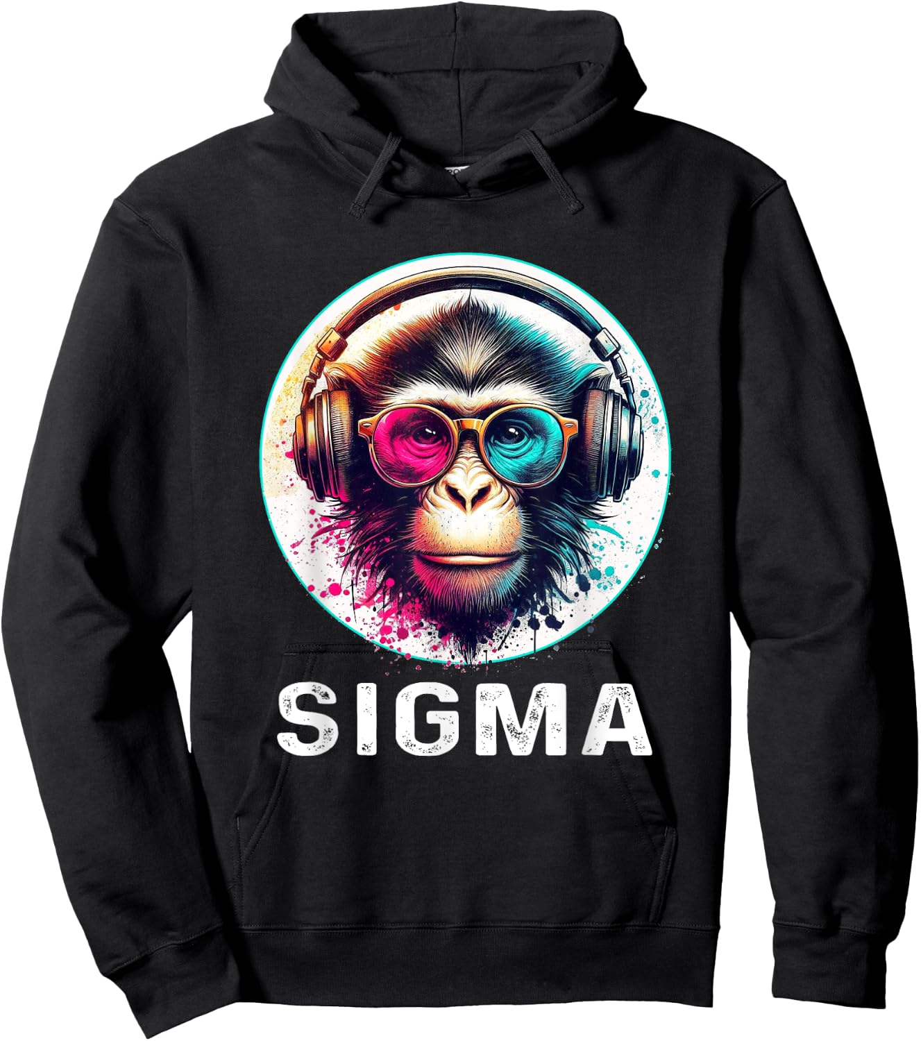 Sigma Meme Shirts Ironic Meme Shirt Monkey Sigma Shirt Meme Hoodie - Hoodie | Black