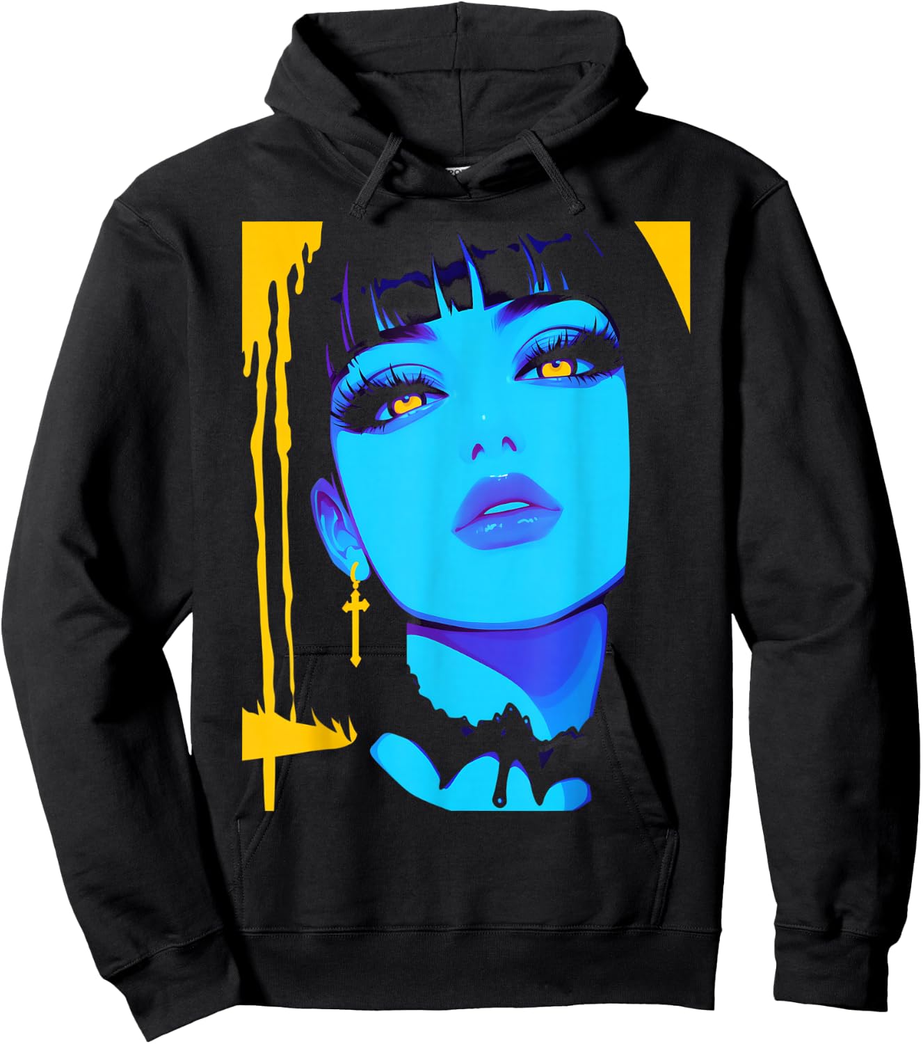 Cybergoth Cybercore Grunge Punk Goth Girl Alt Anime Manga Hoodie - Hoodie | Black