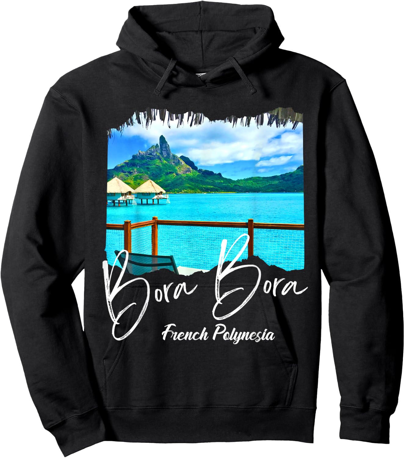 French Polynesia Bora Bora Hoodie - Hoodie | Black