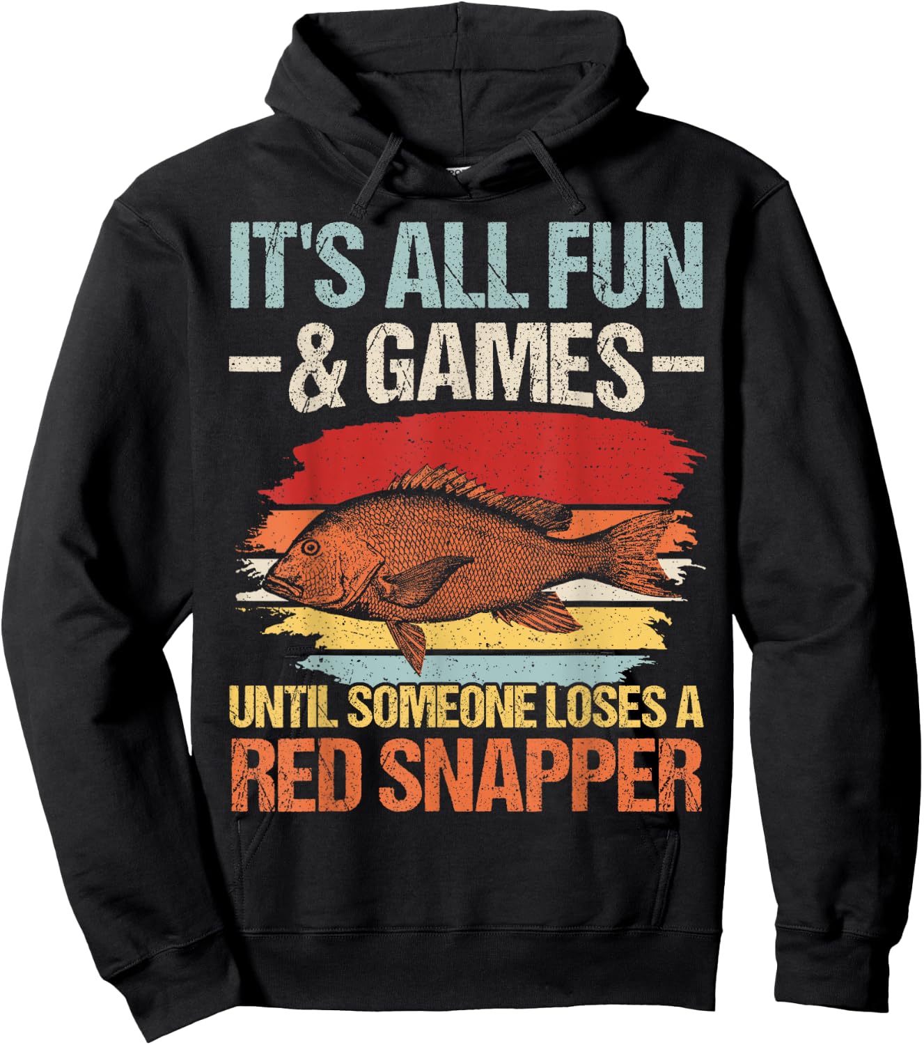 Deep Sea Fishing Red Snapper Design for a Red Snapper fan Hoodie - Hoodie | Black