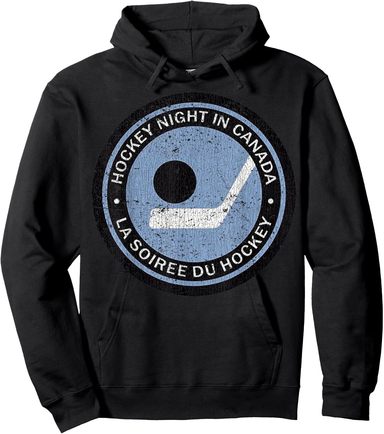 Vintage Hockey Night in Canada Hockey Player Classic Team Hoodie - Hoodie | Black