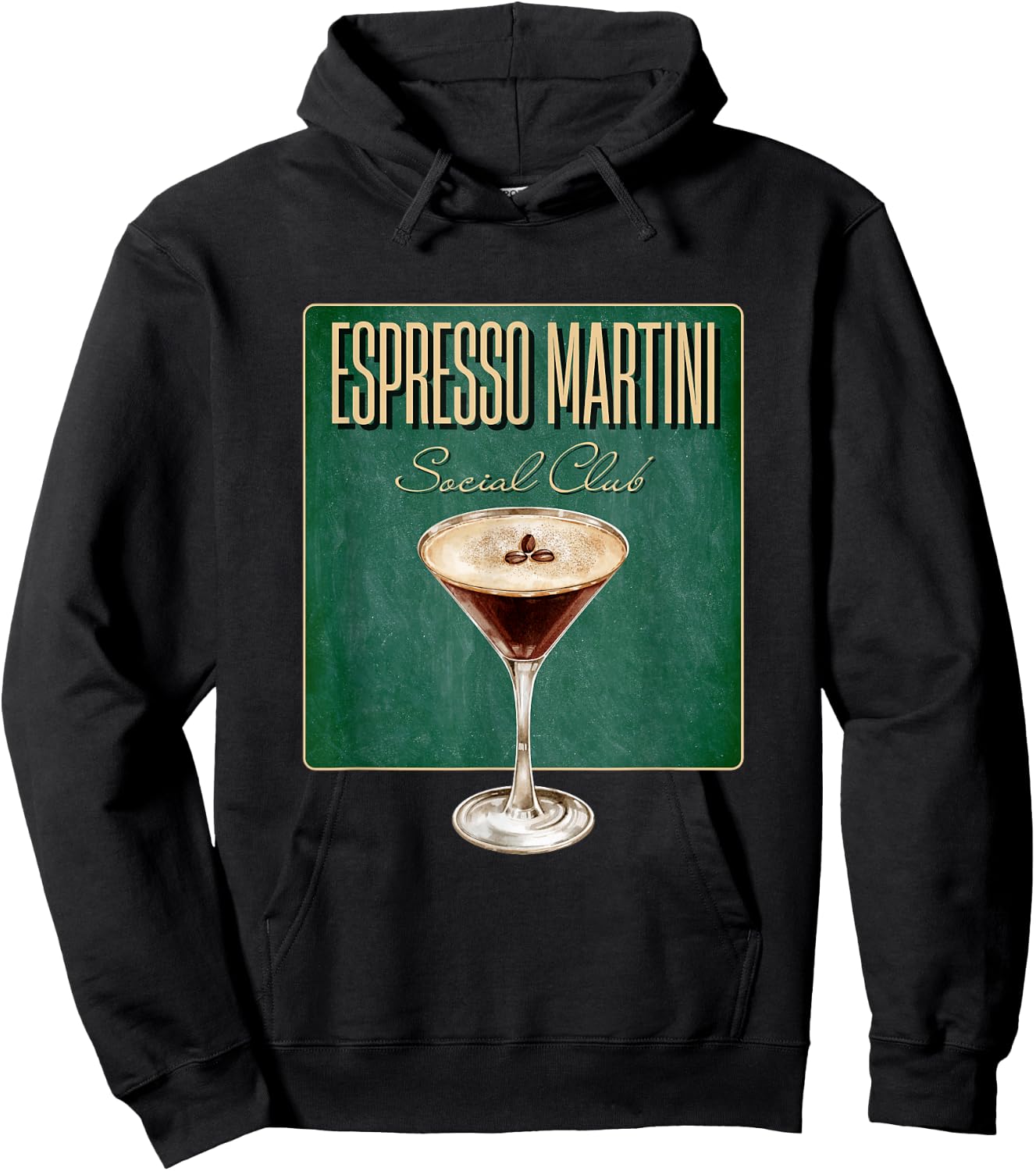 Espresso Martini Social Club | Coffee Cocktail Cafe Bar Team Hoodie - Hoodie | Black