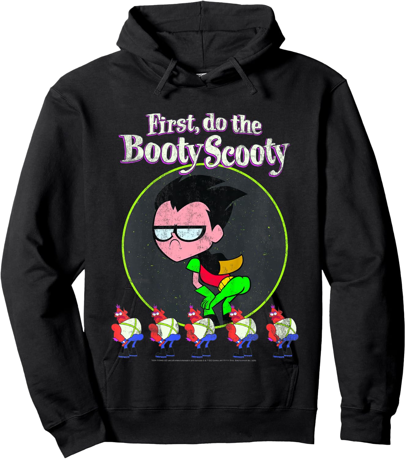 Kids DC Comics Teen Titans Go! Robin First Do The Booty Scooty Hoodie - Hoodie | Black