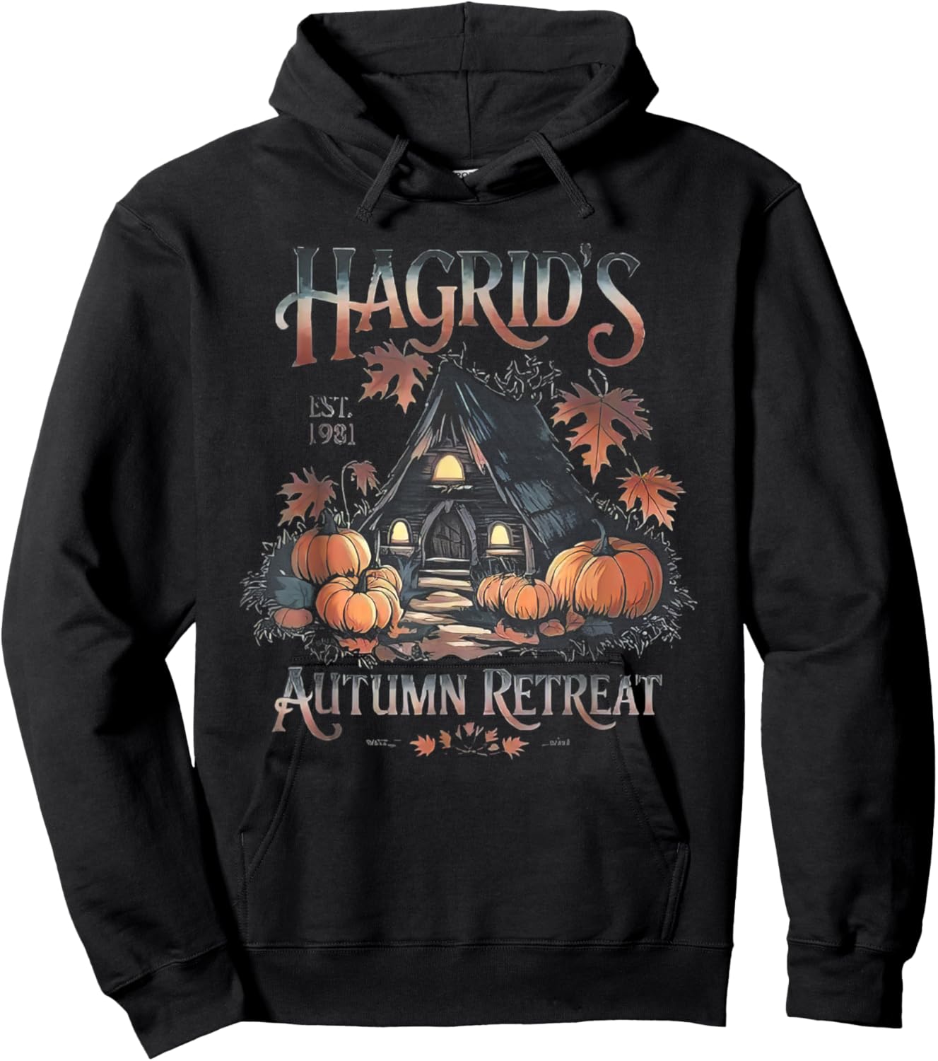 Fall Hagrid's Pumpkin Farm Patch Autumn Hoodie - Hoodie | Black