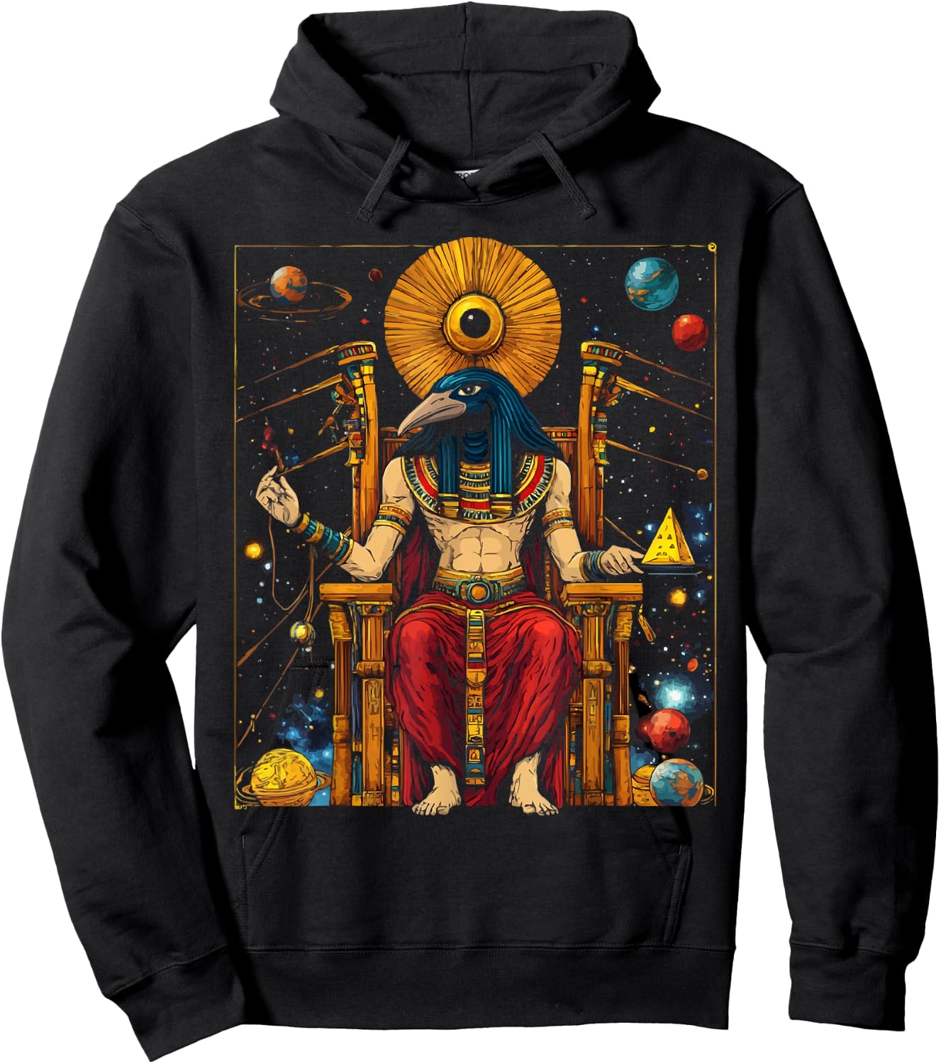 Thoth Egyptian God Egyptian Mythology Pyramid Ancient Egypt Hoodie - Hoodie | Black