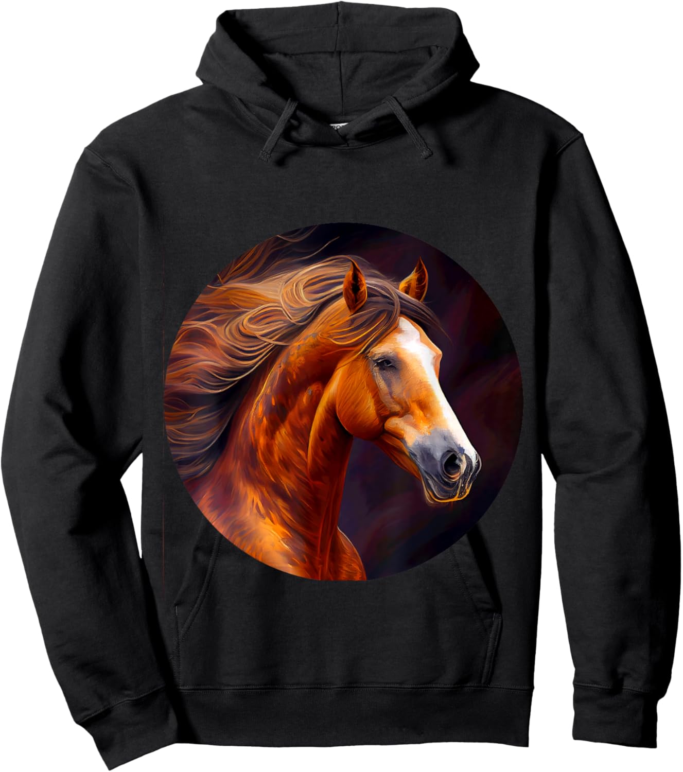 Running Horse Graceful Mane Nature Strength Hoodie - Hoodie | Black