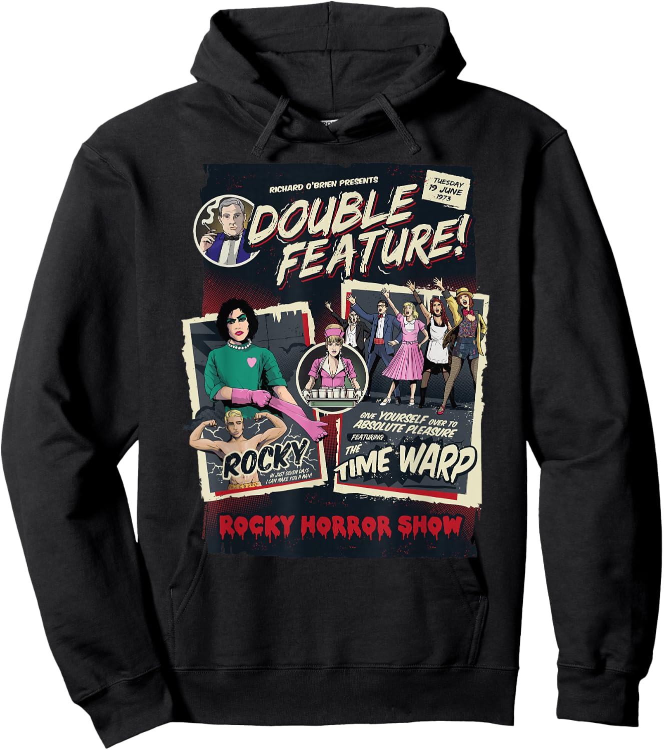 Rocky Horror Show Double Feature Posters Hoodie - Hoodie | Black