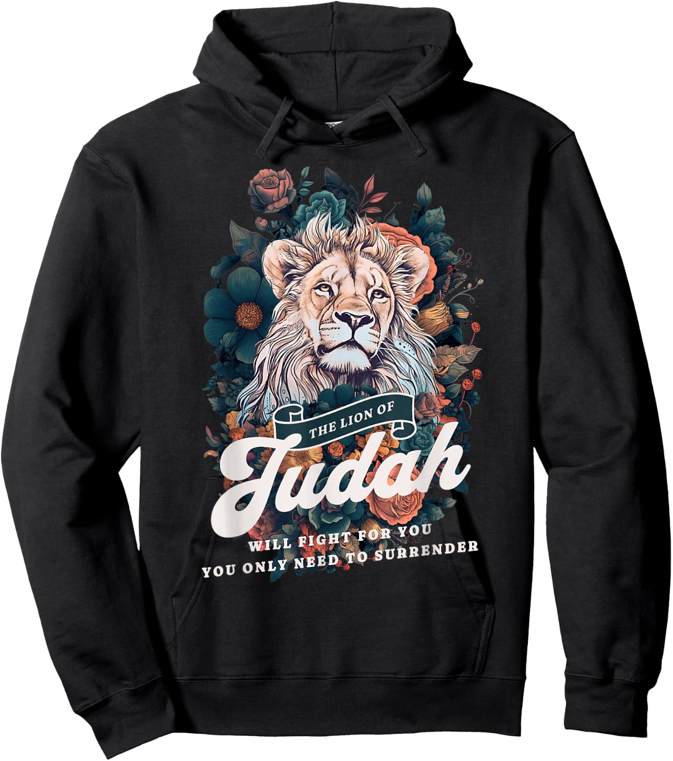 Jesus The Lion Of Judah will Fight For You Faith Christians Hoodie - Hoodie | Black