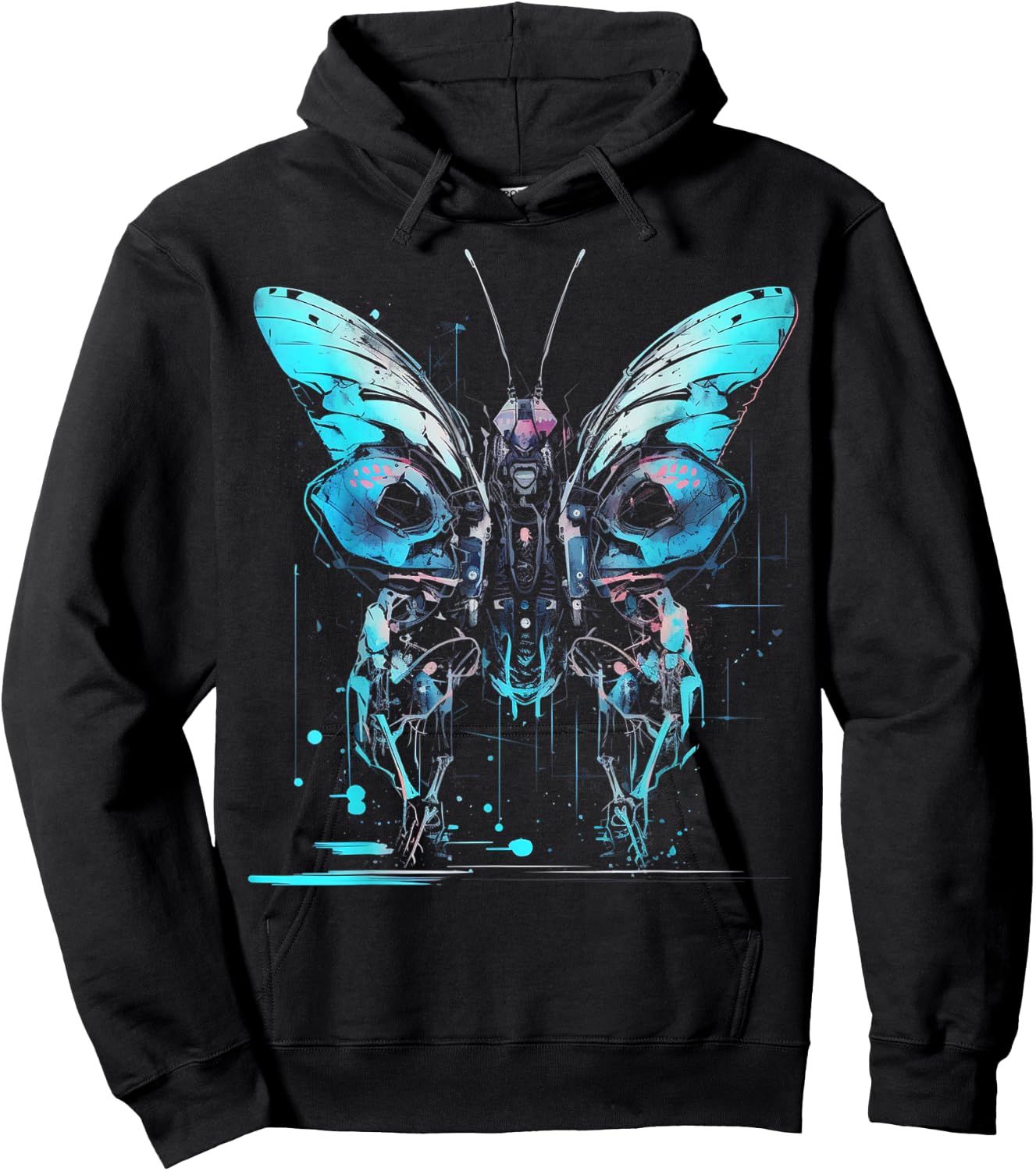 Butterfly Fantasy - Artwork Animal Butterfly Hoodie - Hoodie | Black
