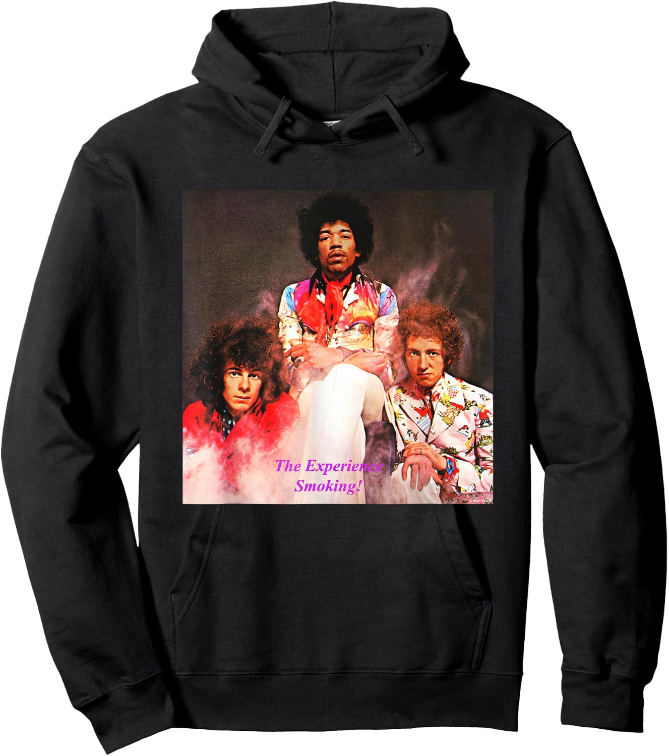 Karl Ferris Electric Ladyland Jimi Hendrix Smoking Hoodie - Hoodie | Black
