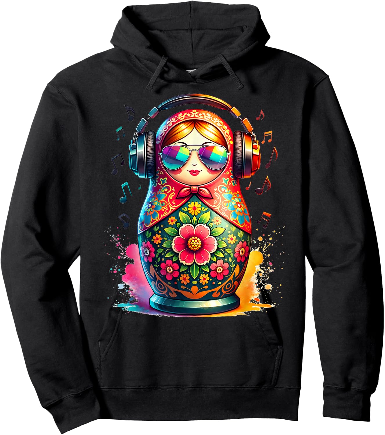 Russian Matryoshka Music Russia Russian Matryoshka Hoodie - Hoodie | Black