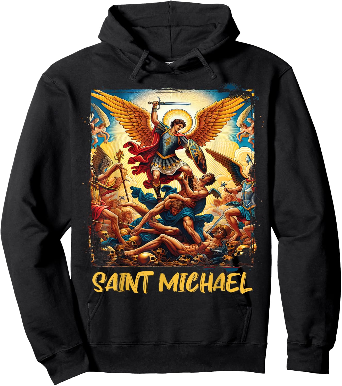 Saint Michael Costume Archangel Michael Christian Angels Hoodie - Hoodie | Black