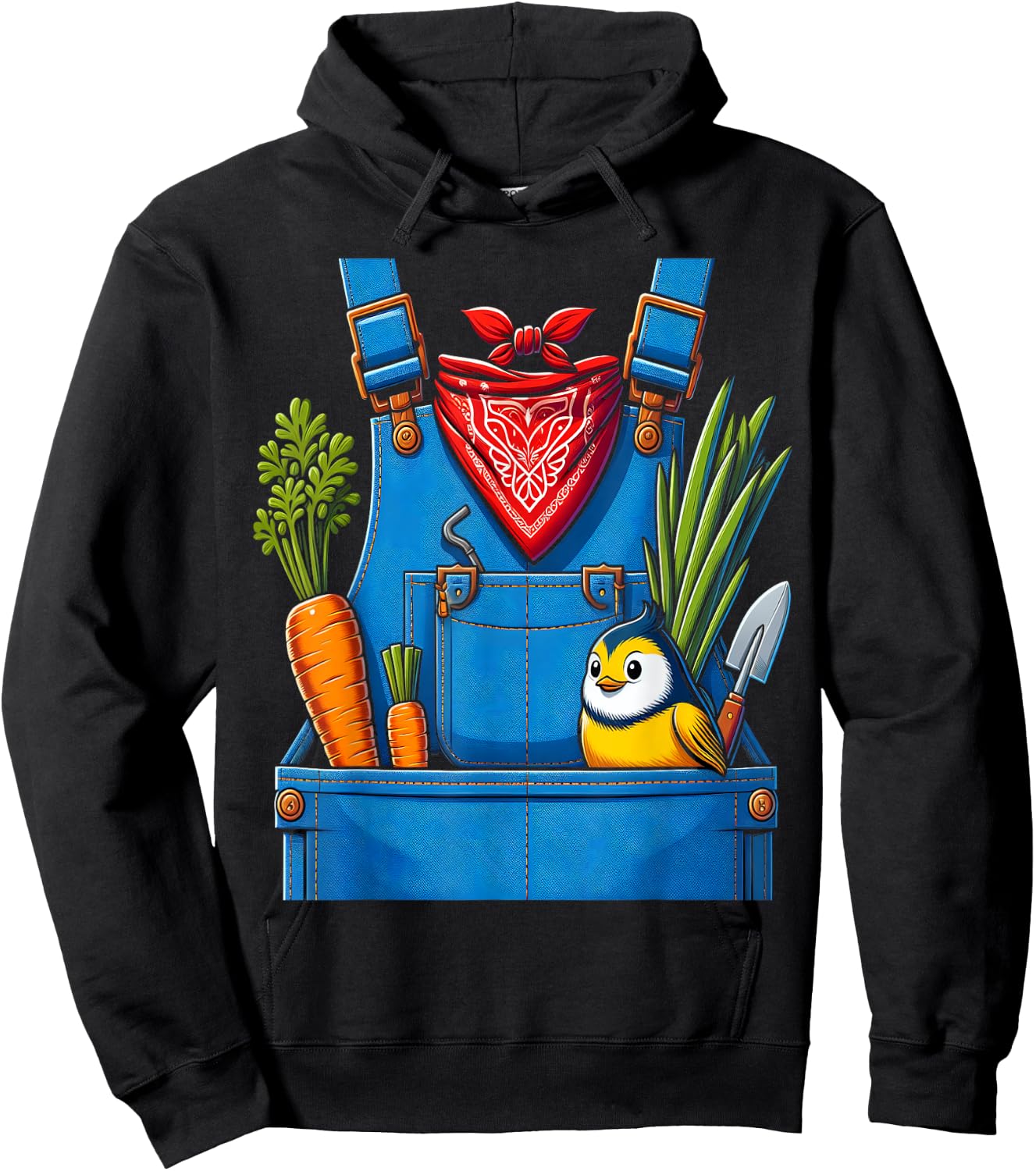 Funny Farmer Costume Halloween Simple Cute Farm Women Men Hoodie - Hoodie | Black