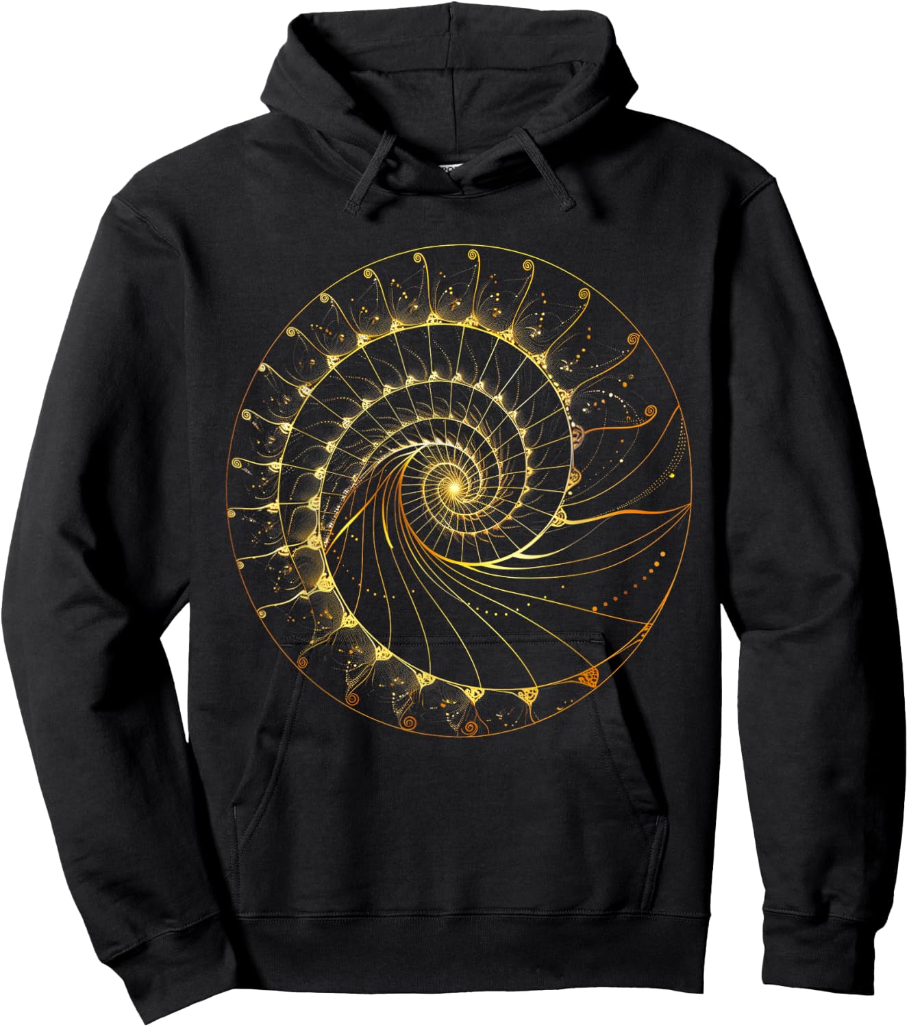 Fibonacci Spiral Ratio Mathematicians Sacred Geometry Hoodie - Hoodie | Black