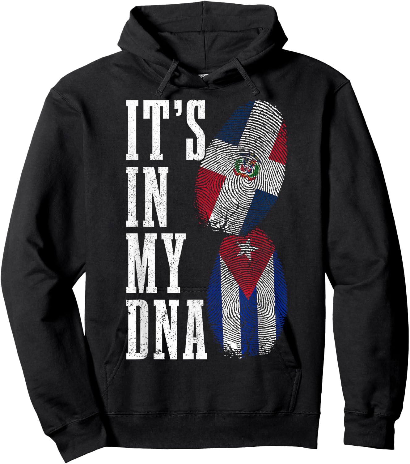 Cuba Dominican Republic It's In My DNA Pride Cuban Roots Hoodie - Hoodie | Black