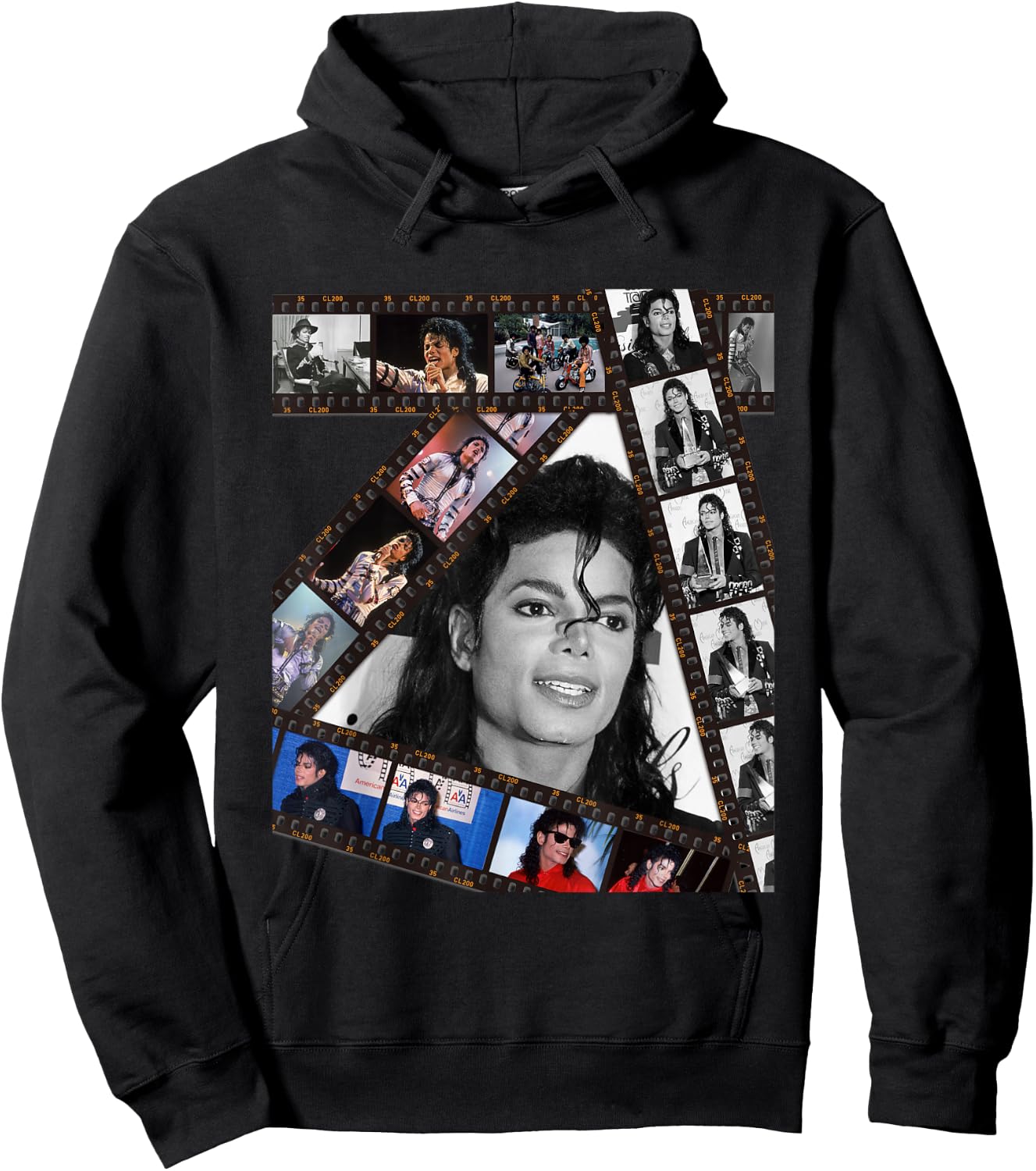 The King of Pop Michael Jackson MJ-002 Black Cotton 100% , -Adults, Small, Short Sleeve Hoodie - Hoodie | Black