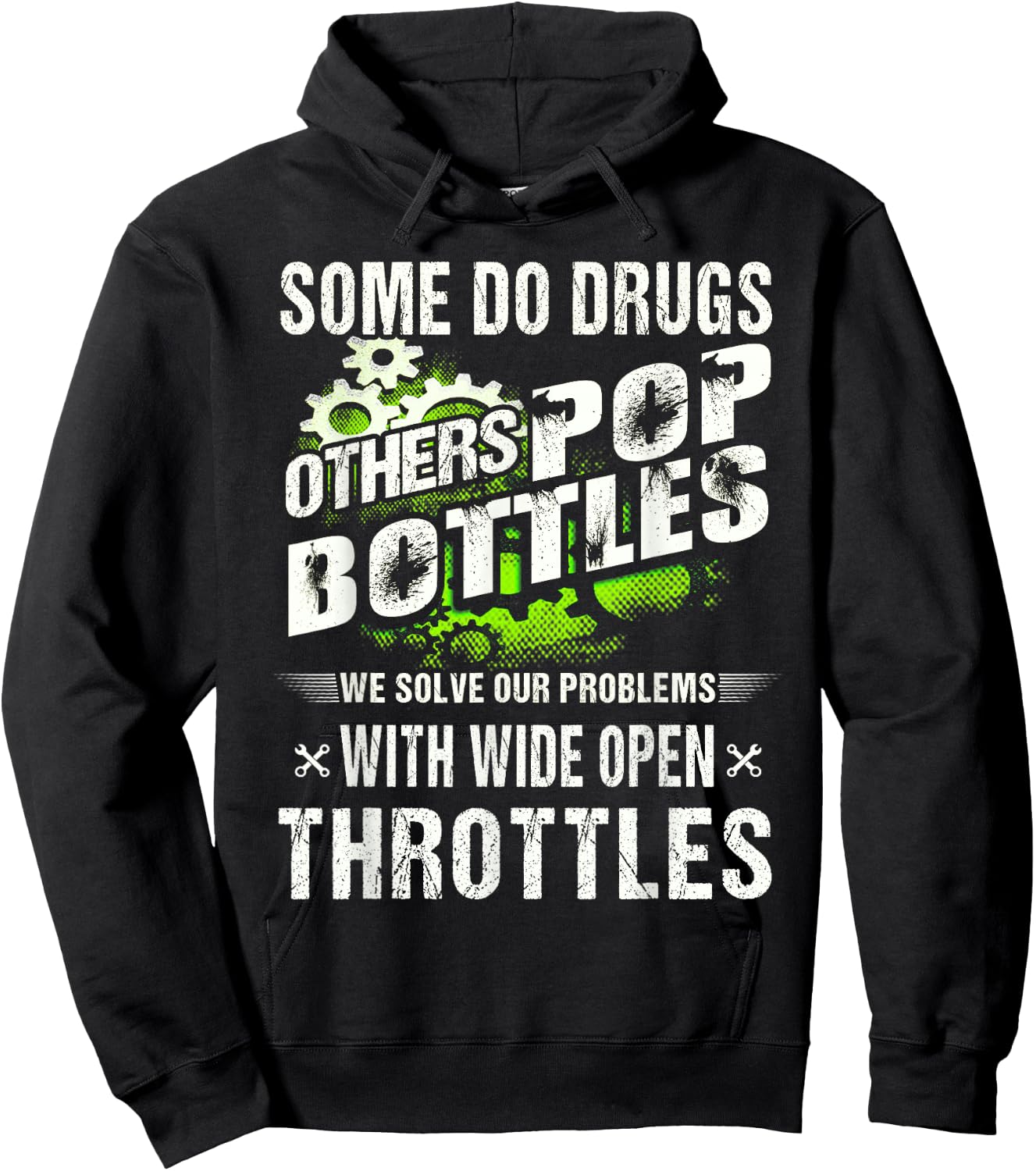 Funny Shirt Job Mechanic Some Do Drugs Others Pop Bottles Hoodie - Hoodie | Black