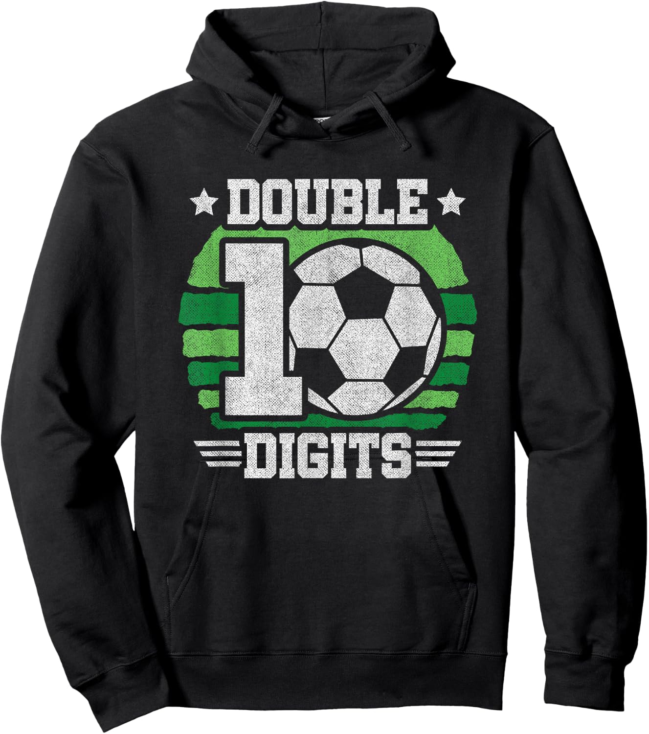 Soccer Birthday 10 Year Old - Double Digits 10th Birthday Hoodie - Hoodie | Black