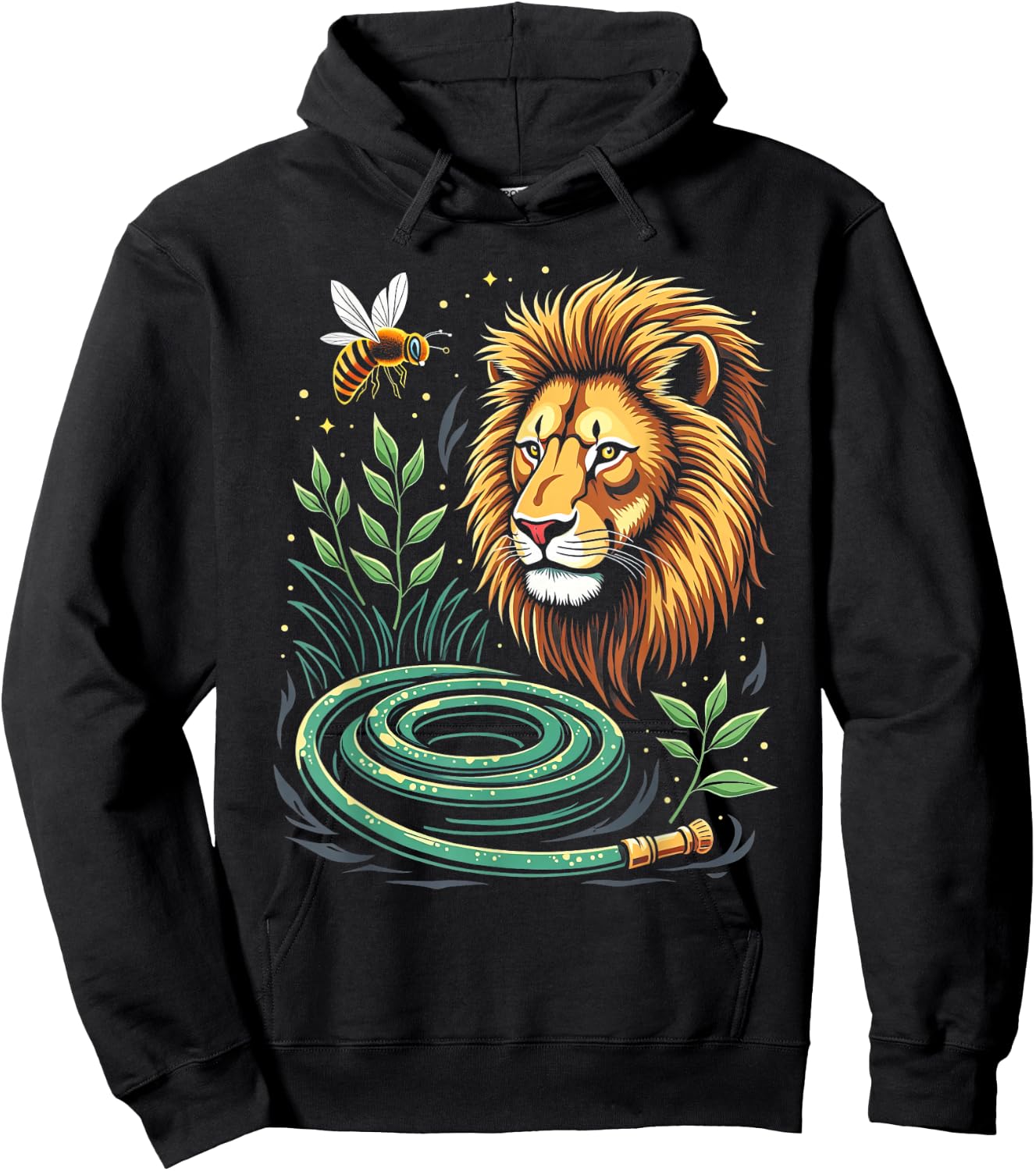 Hose Bee Lion Funny Pun Meme Hoodie - Hoodie | Black