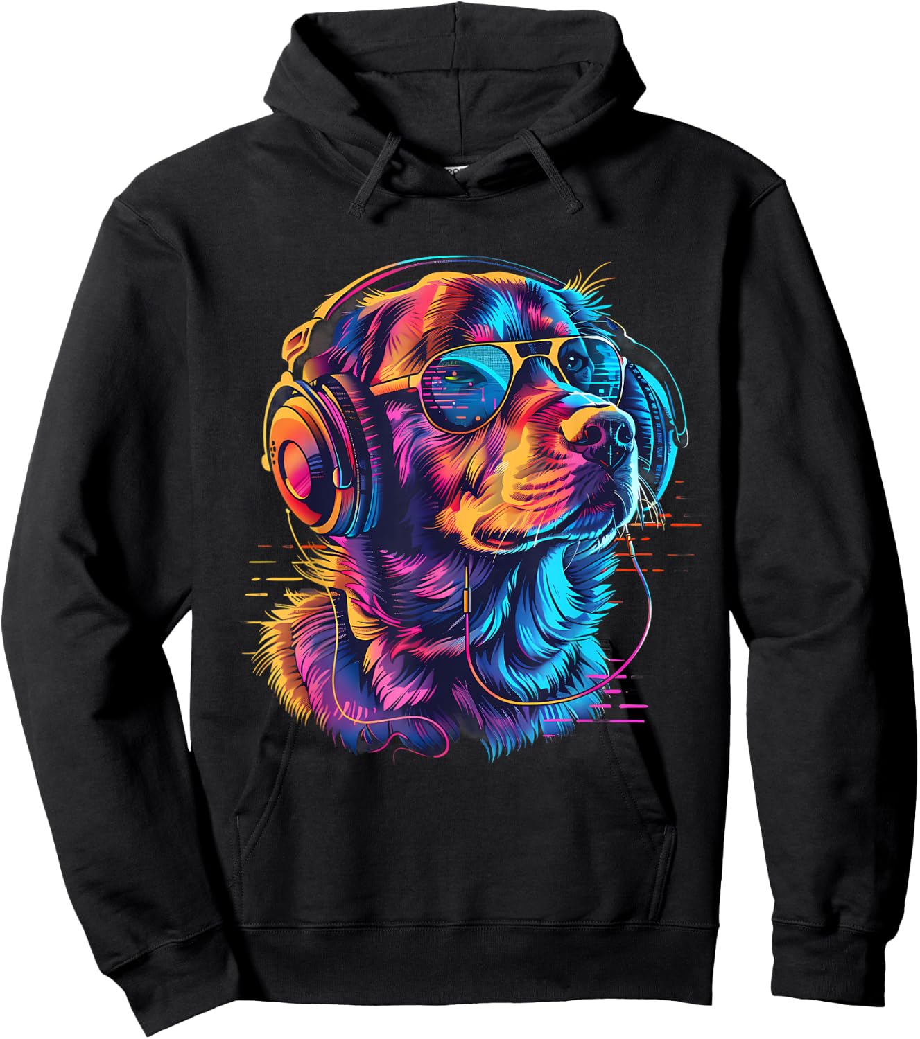 Dog DJ House Music Techno Music Headphones Beatmaker EDM Hoodie - Hoodie | Black