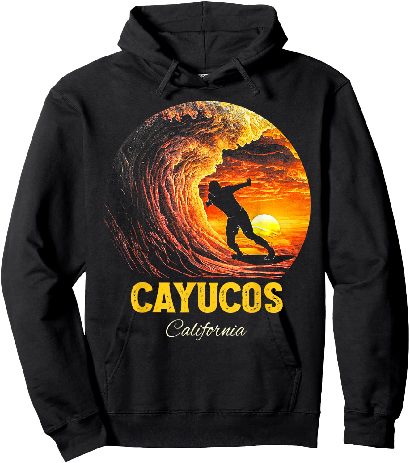 Cayucos California Hoodie - Hoodie | Black