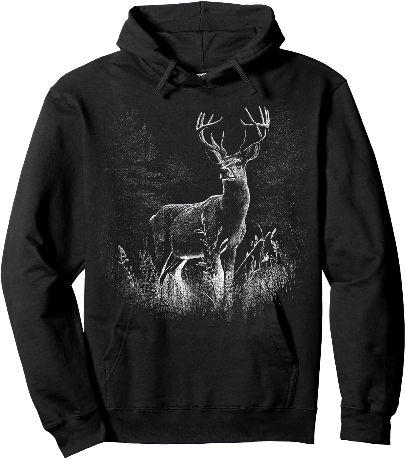 Deer in the forest nature animals deer lovers Hoodie - Hoodie | Black