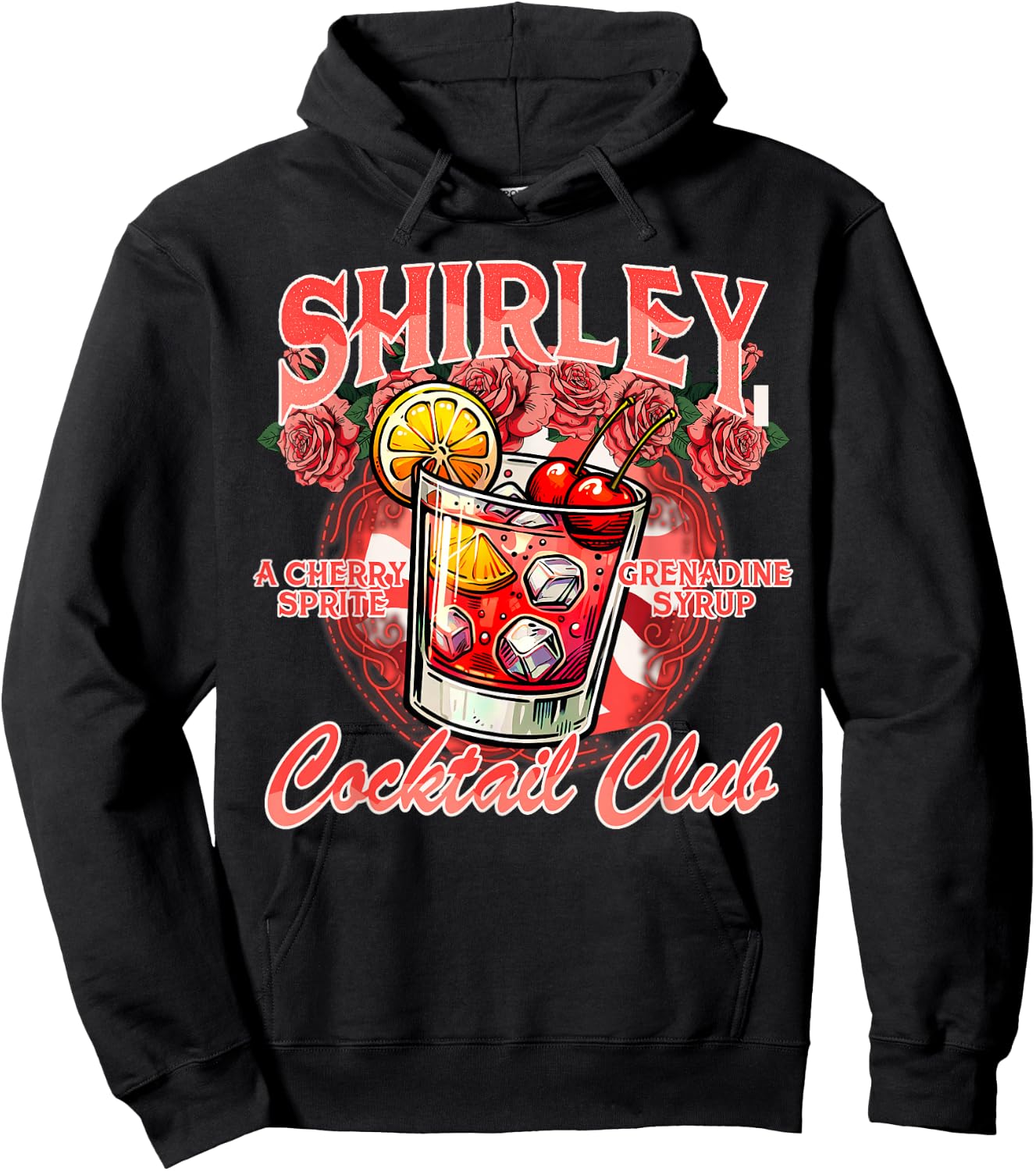 Shirley Temple Lover Drinking Cocktail Lover Cocktail Club Hoodie - Hoodie | Black