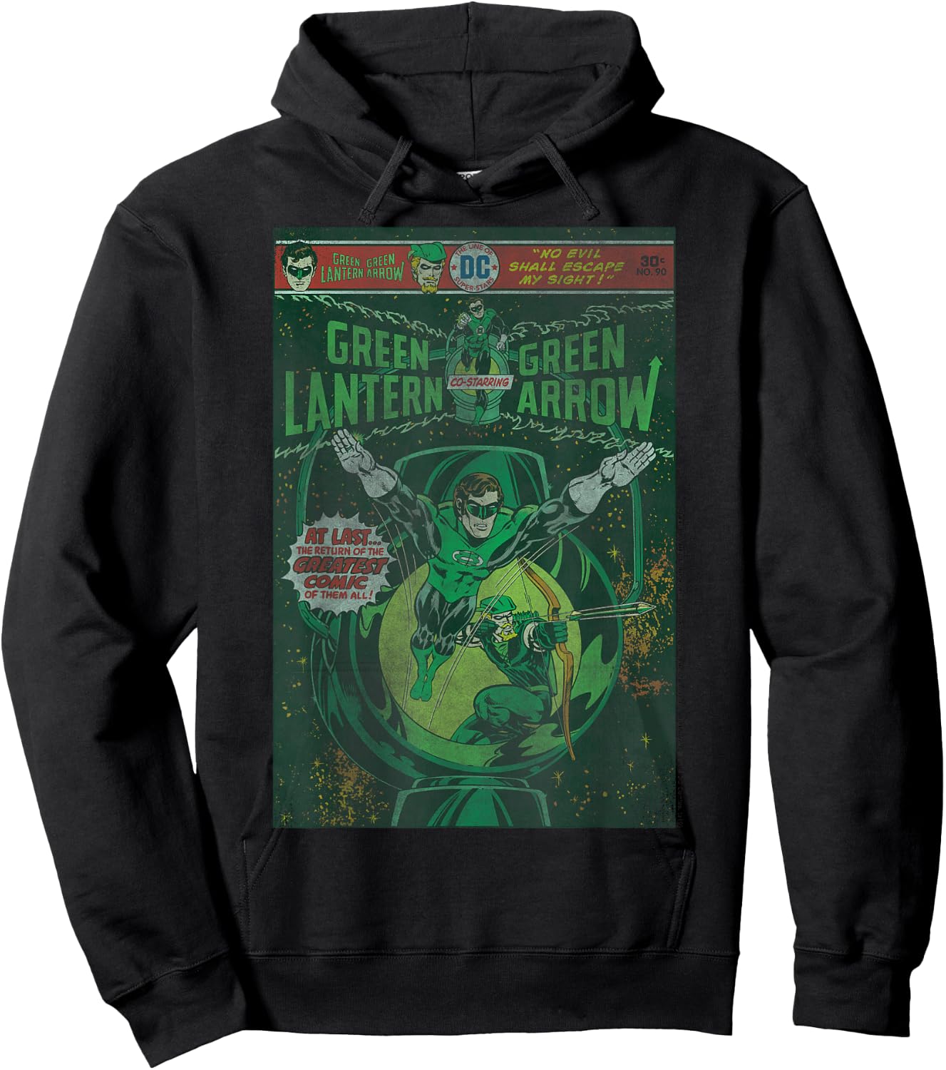 DC Comics Green Lantern and Green Arrow Comic Cover Small Hoodie - Hoodie | Black
