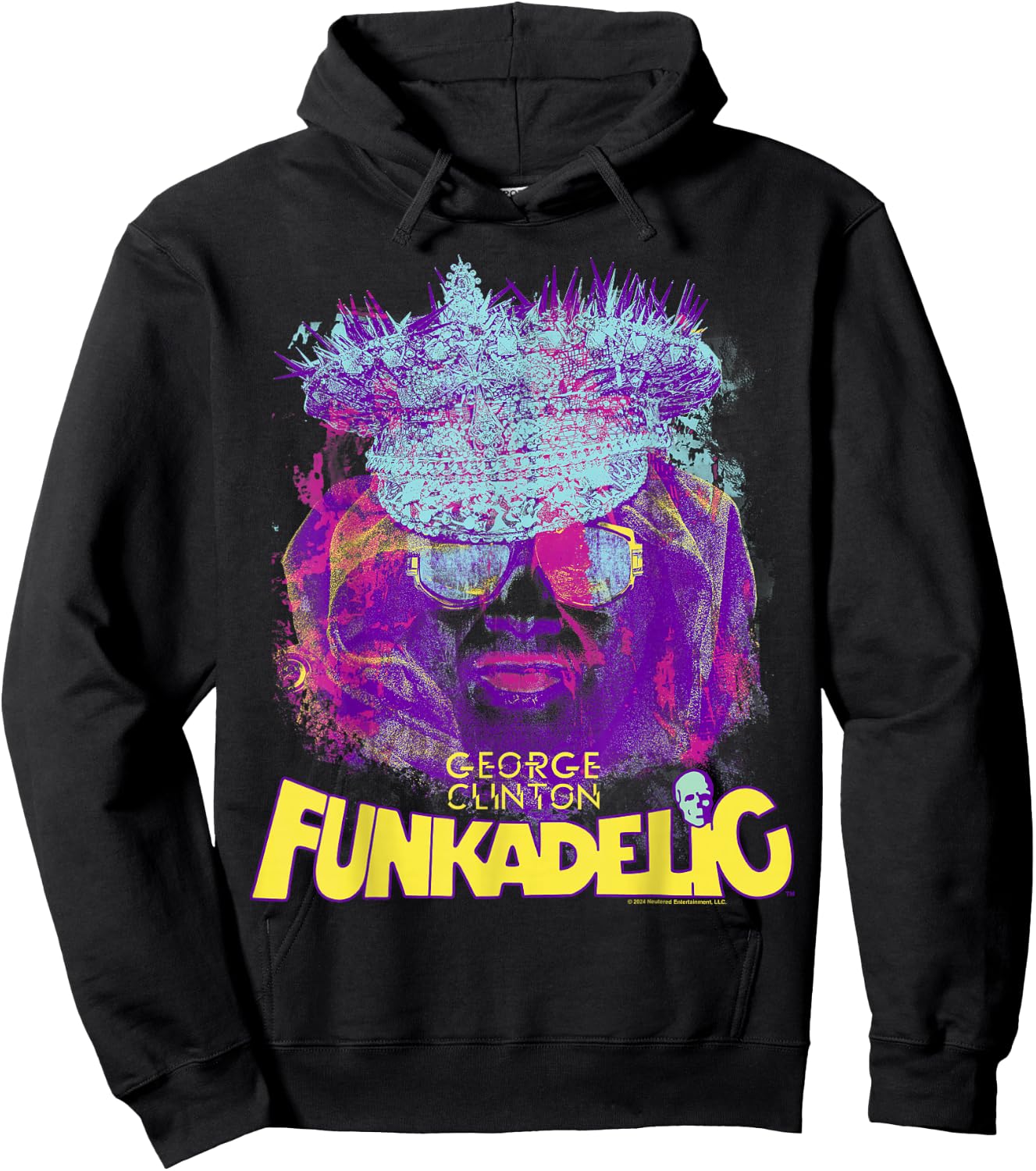 George Clinton Crown and Sunglasses Hoodie - Hoodie | Black