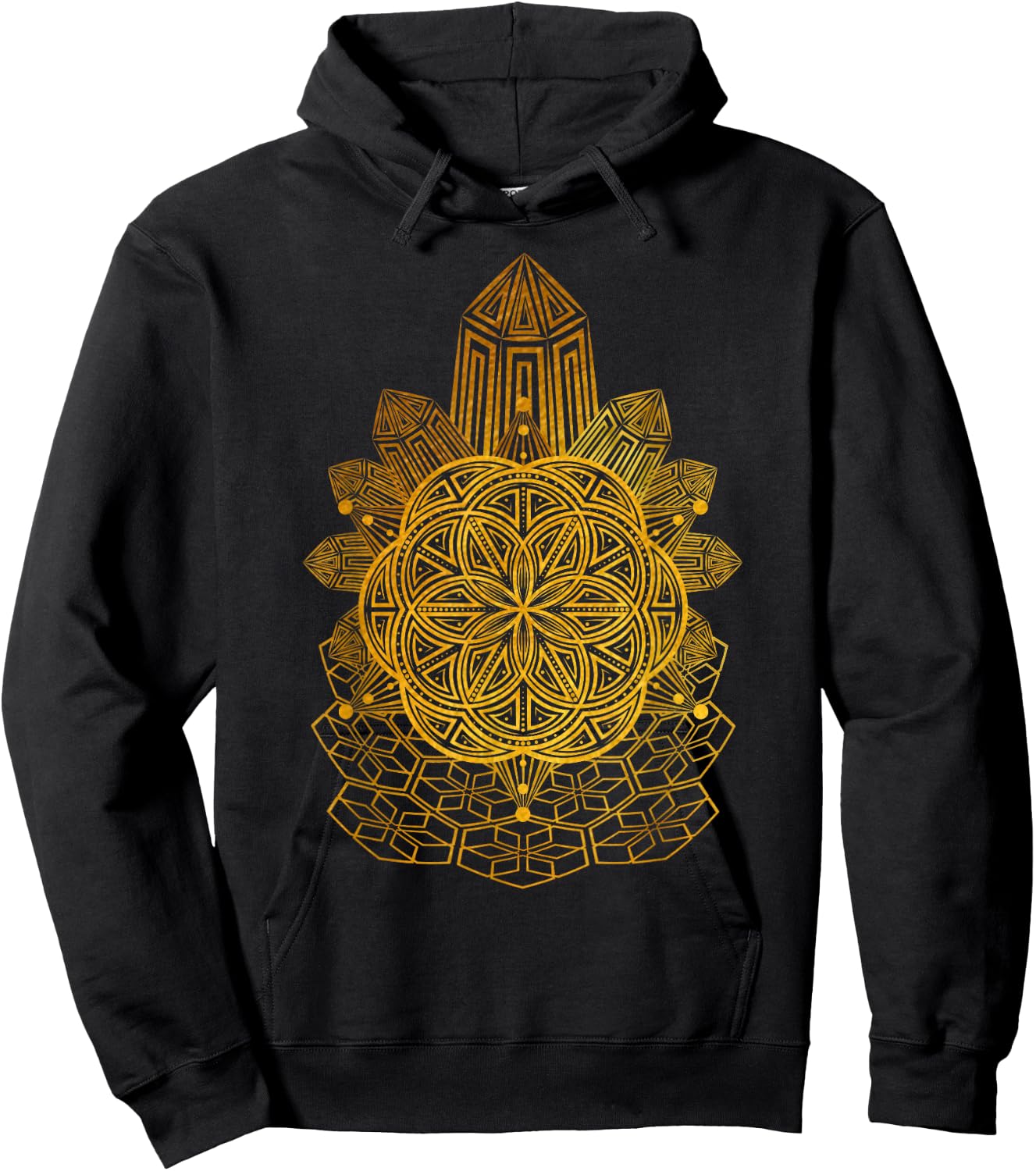 Geometric Tribal Seed Of Life Sacred Geometry Mandala Art Hoodie - Hoodie | Black
