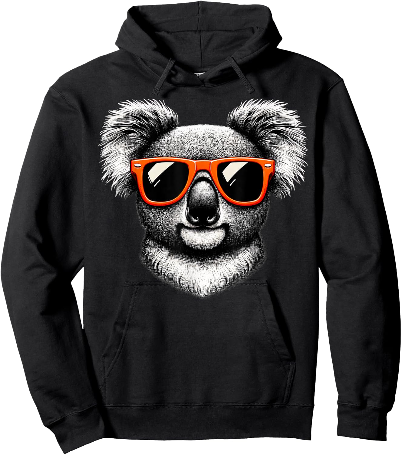 Cool Koala Wearing Sunglasses Graphic Art Hoodie - Hoodie | Black