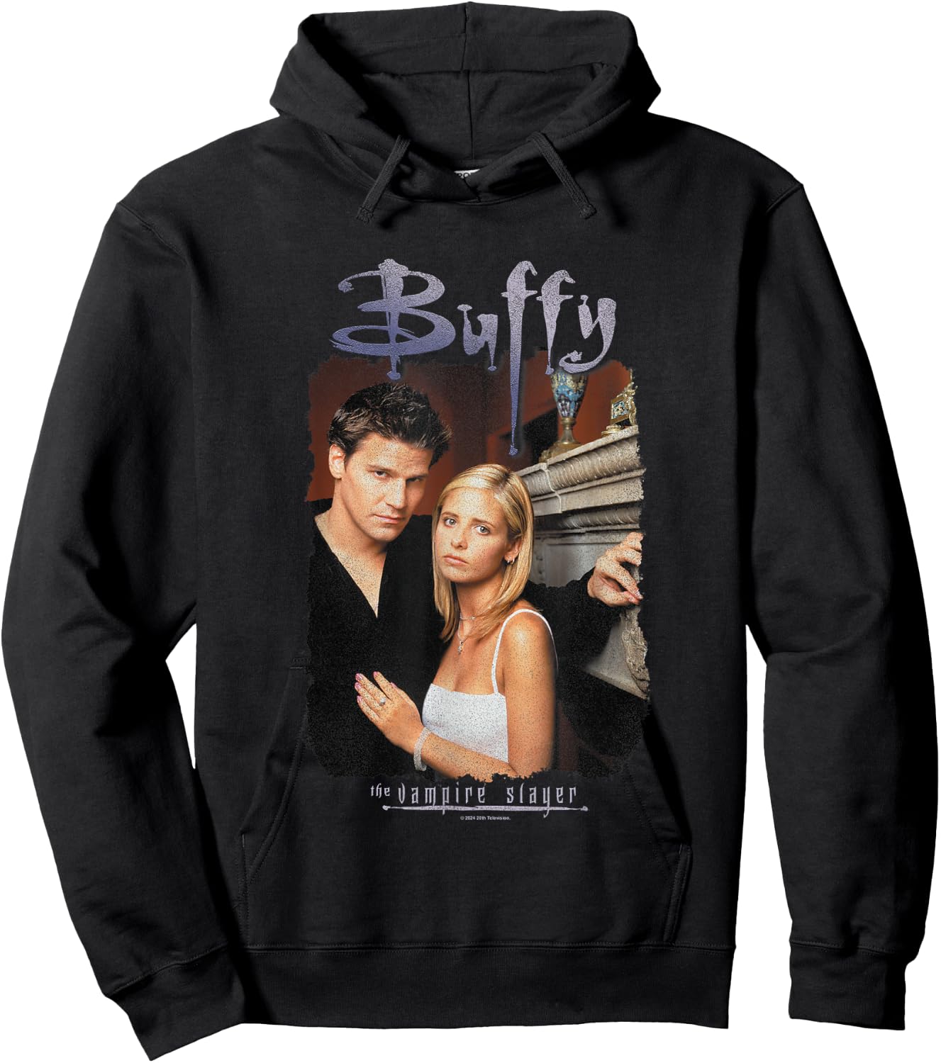 Buffy The Vampire Slayer Buffy & Angel Doomed Love Portrait Hoodie - Hoodie | Black