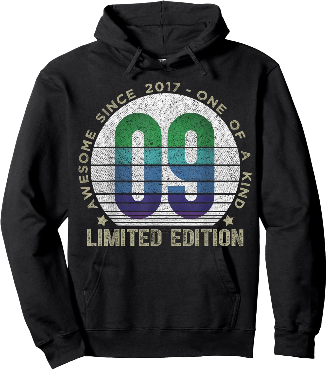 9 Year Old Gifts Vintage 2017 Limited Edition 9th Birthday Hoodie - Hoodie | Black