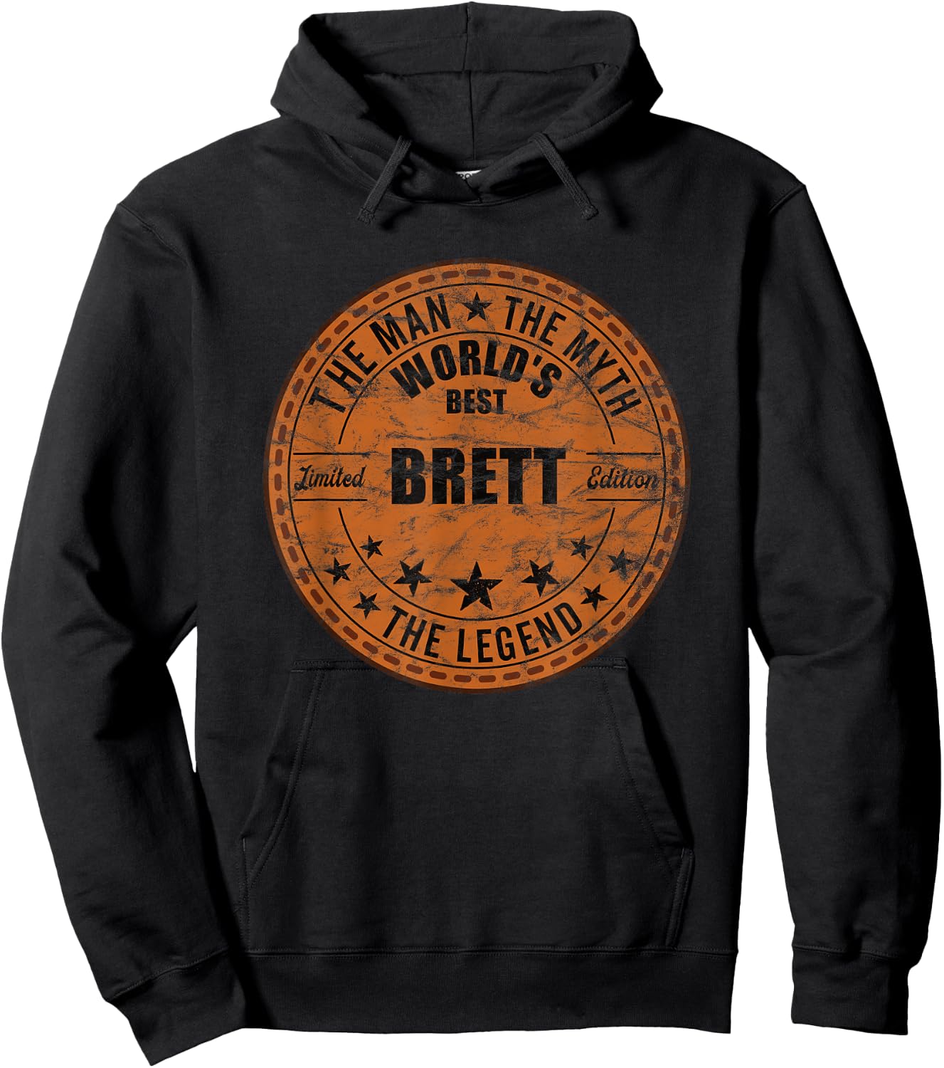 Brett The Man The Myth The Legend First Name Brett Hoodie - Hoodie | Black