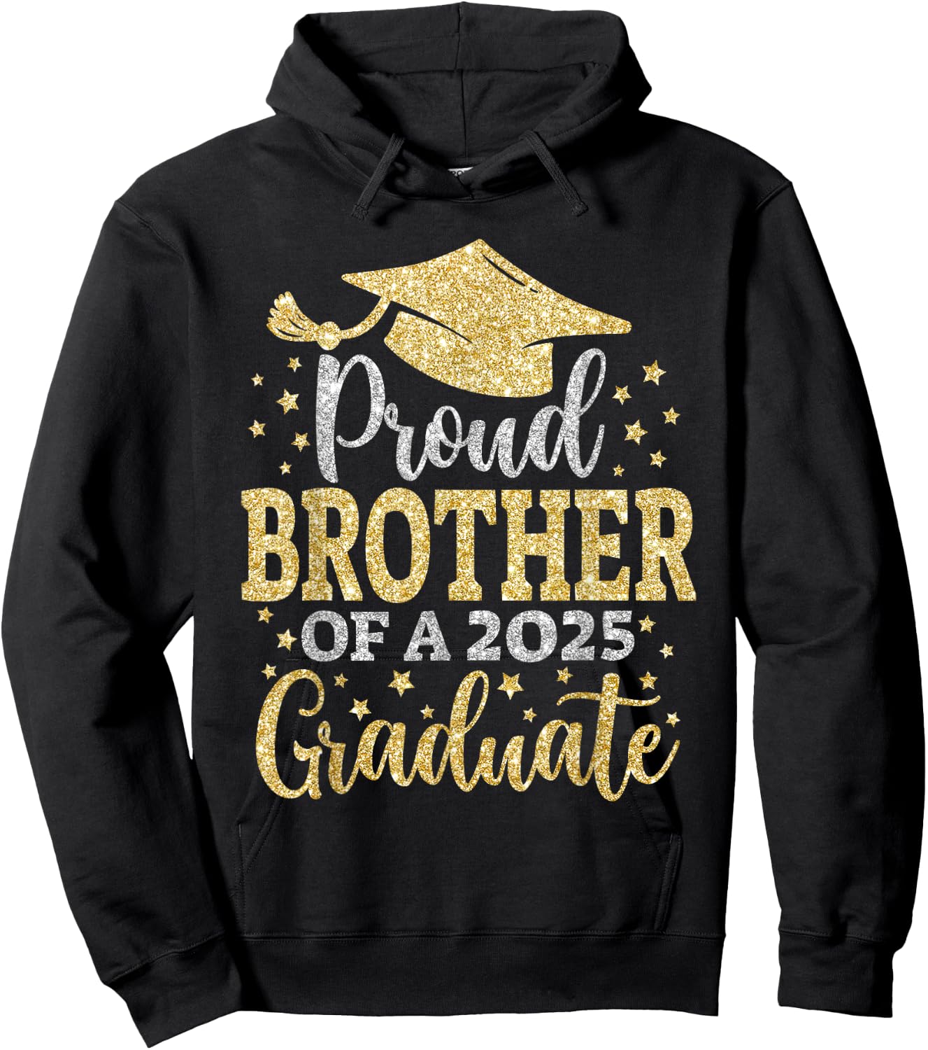 Brother Senior 2025 Proud Brother Of A Class Of 2025Graduate Hoodie - Hoodie | Black