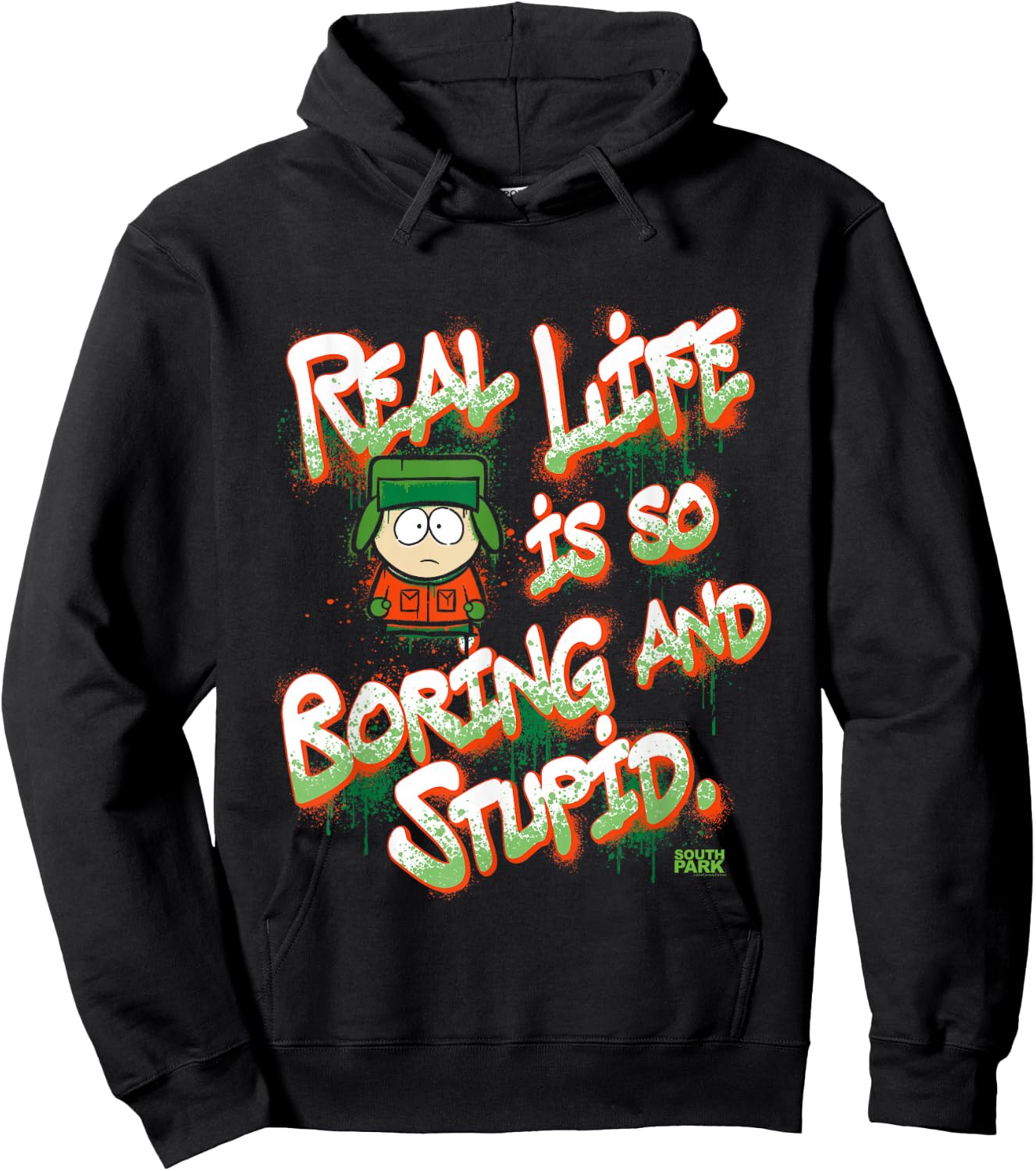 South Park Kyle Real Life Graffiti Hoodie - Hoodie | Black