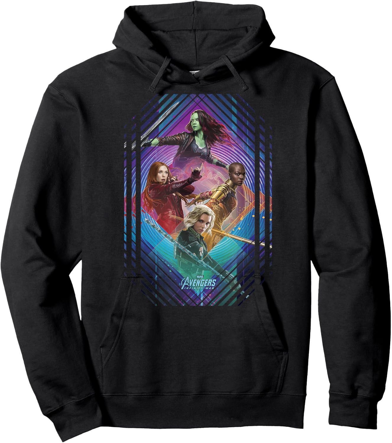 Marvel Infinity War Gamora Okoye Black Widow Small Hoodie - Hoodie | Black
