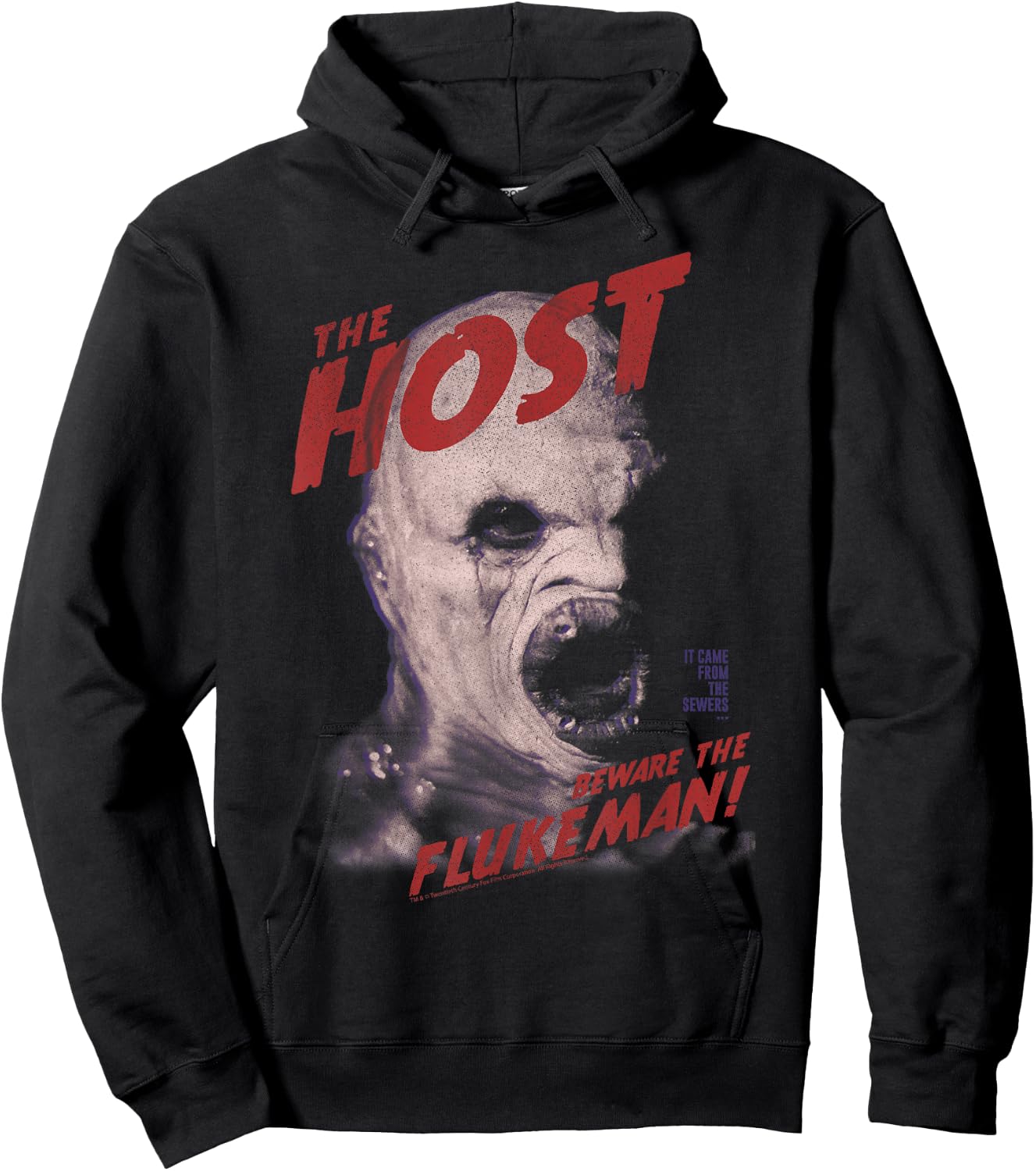 X-Files Epic Th Host Be Ware The Flukeman! Big Chest Poster Hoodie - Hoodie | Black