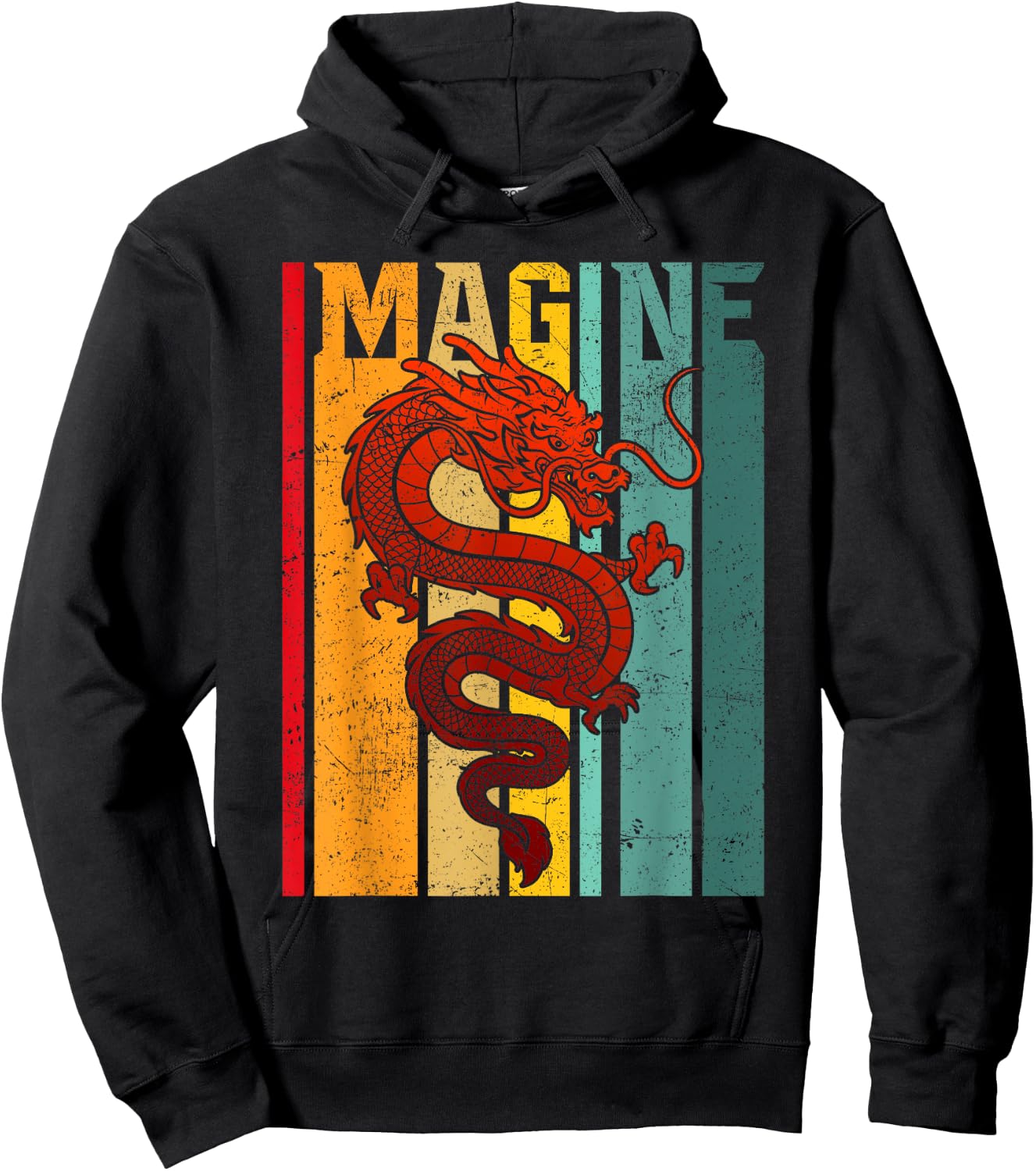 Imagine Dragon Vintage Cool Art Hoodie - Hoodie | Black