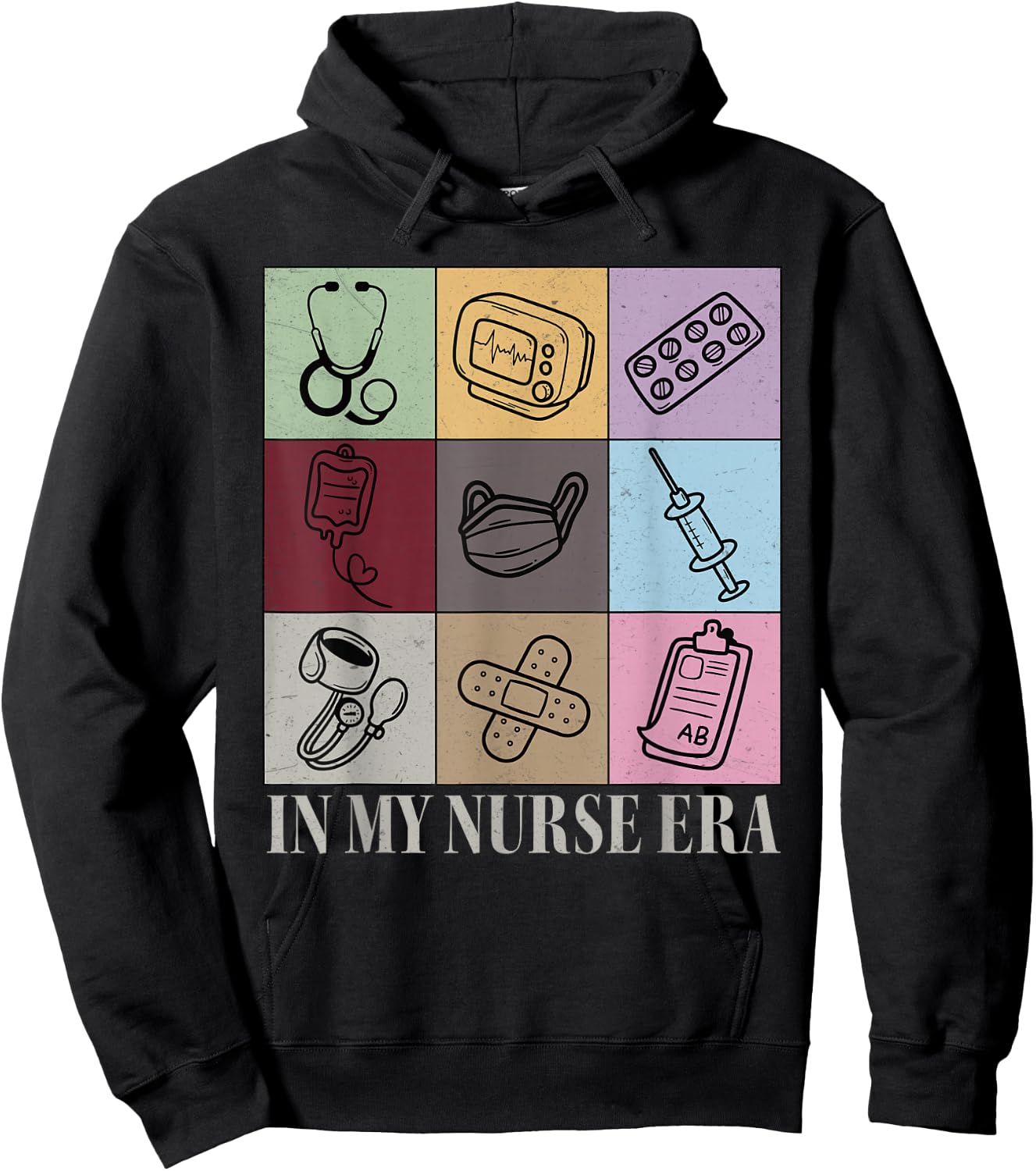 In My Nurse Era Shirt Women Girl Nursing School Nurse Hoodie - Hoodie | Black