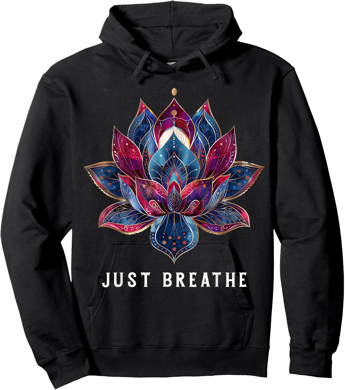 Yoga Lotus Flower Zen Buddhism Buddhist Buddha Meditation Hoodie - Hoodie | Black