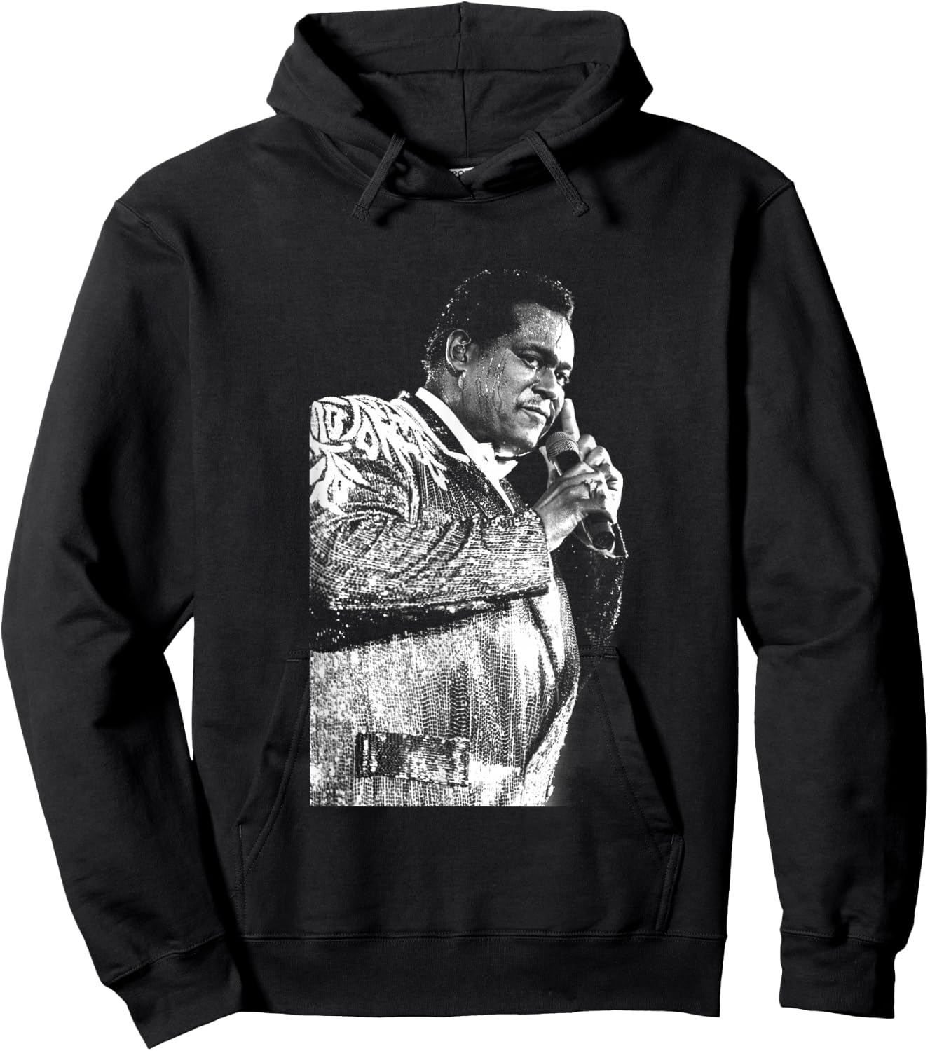 Stephen Wright Photography Luther Vandross Live , Men's -Adults, Black, Small, Short Sleeve, Classic Fit, , Regular, Medium Sleeve Length Hoodie - Hoodie | Black