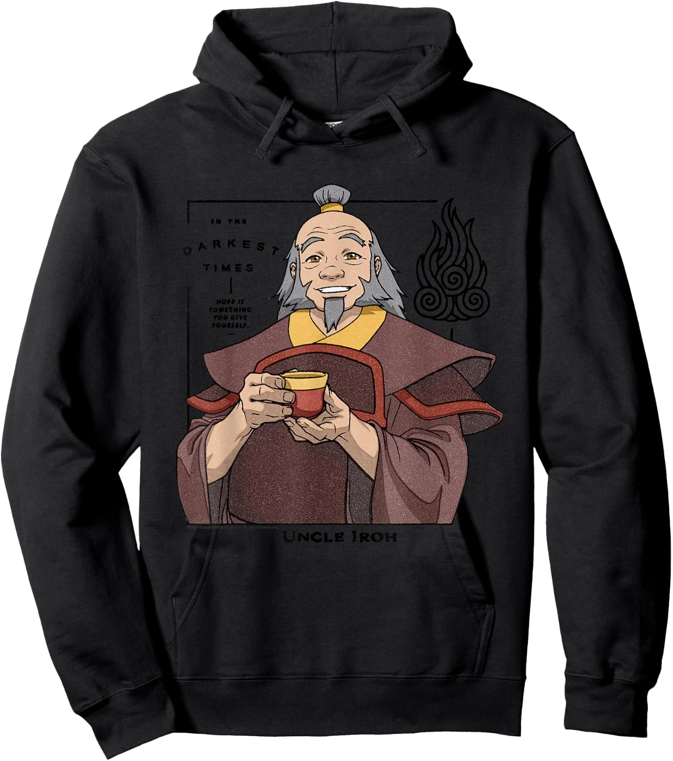 Avatar The Last Airbender Uncle Iroh Firebending Master Hoodie - Hoodie | Black